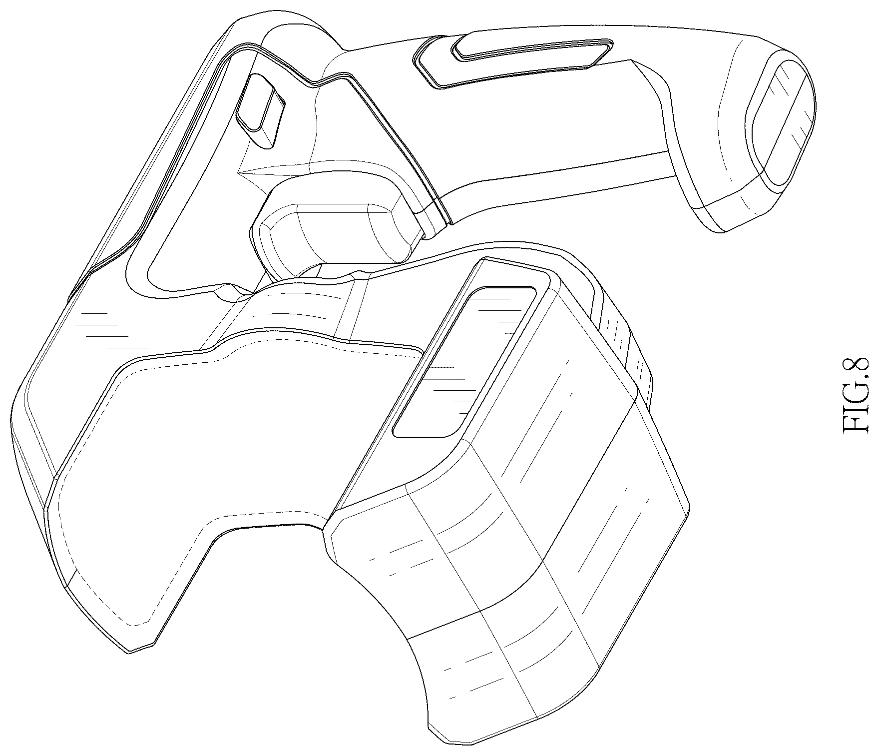 Patent USD1044452 Figure 8 – Part of case of power tool