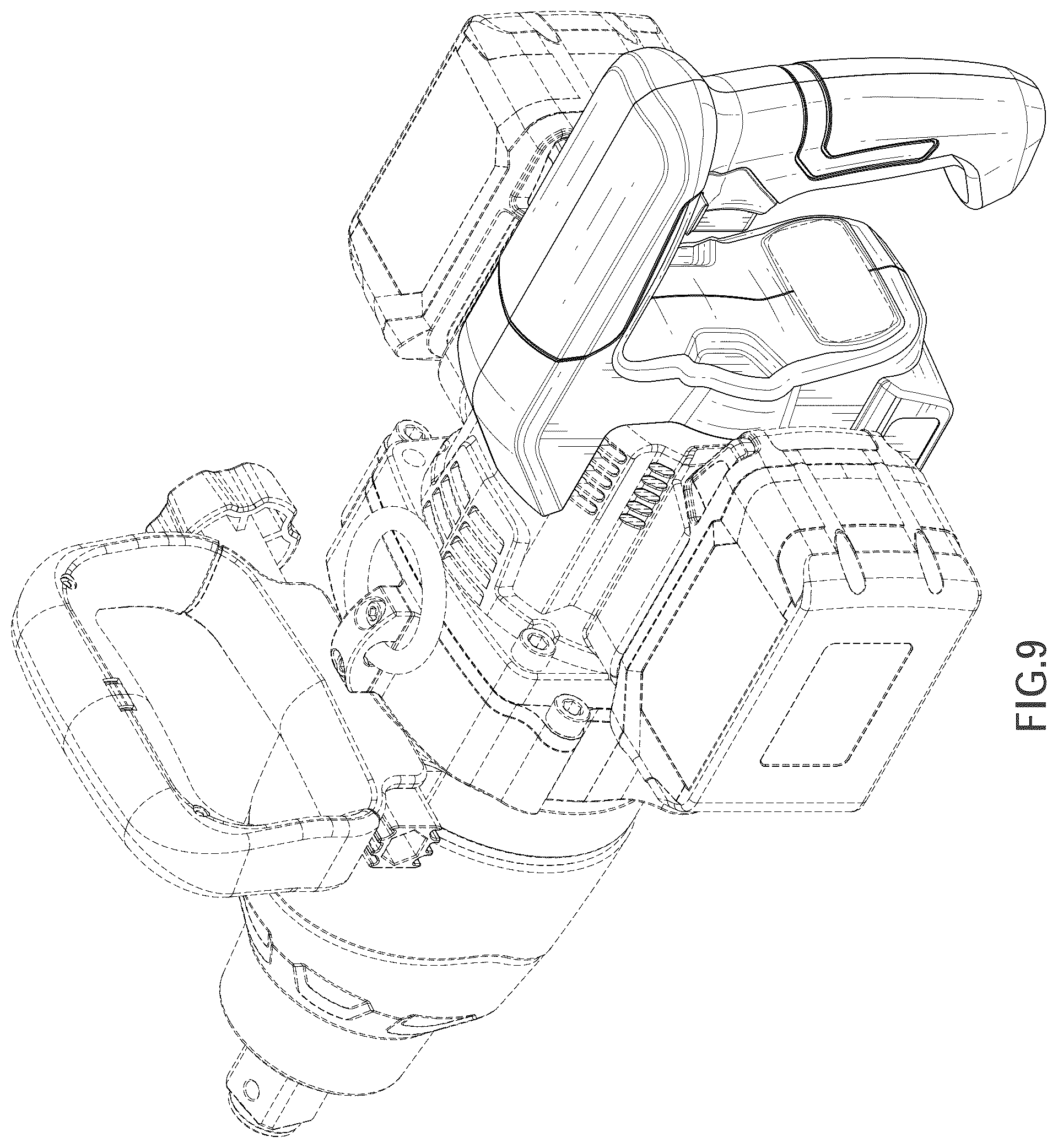 Patent USD1044452 Figure 9 – Part of case of power tool
