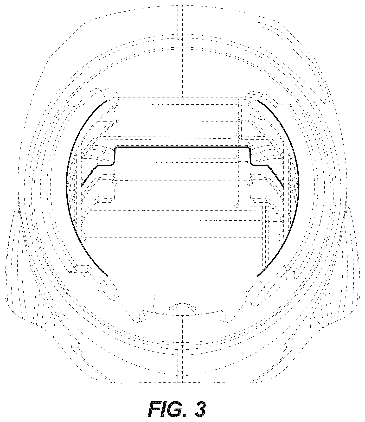 Patent USD1044453 Figure 3 – Keying geometry for a power tool