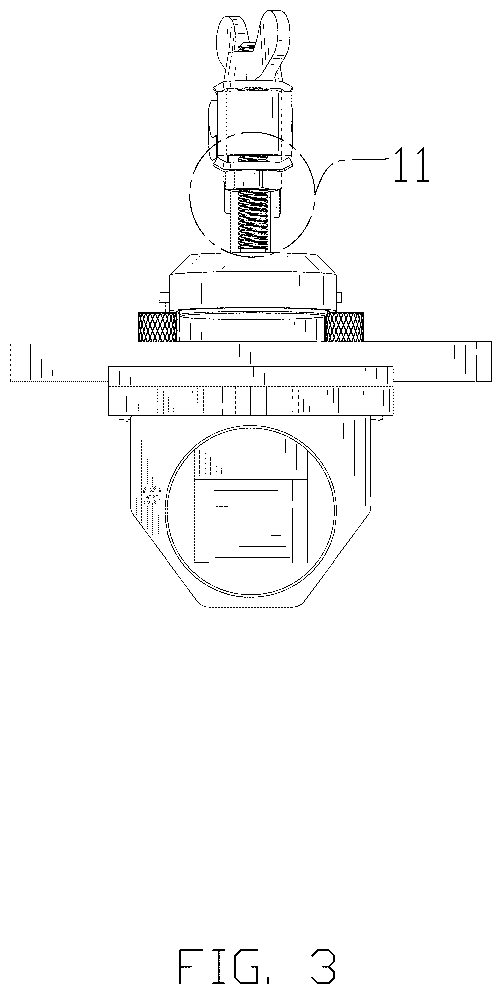 Patent USD1044456 Figure 3 – Combined hinge hole opener and positioner
