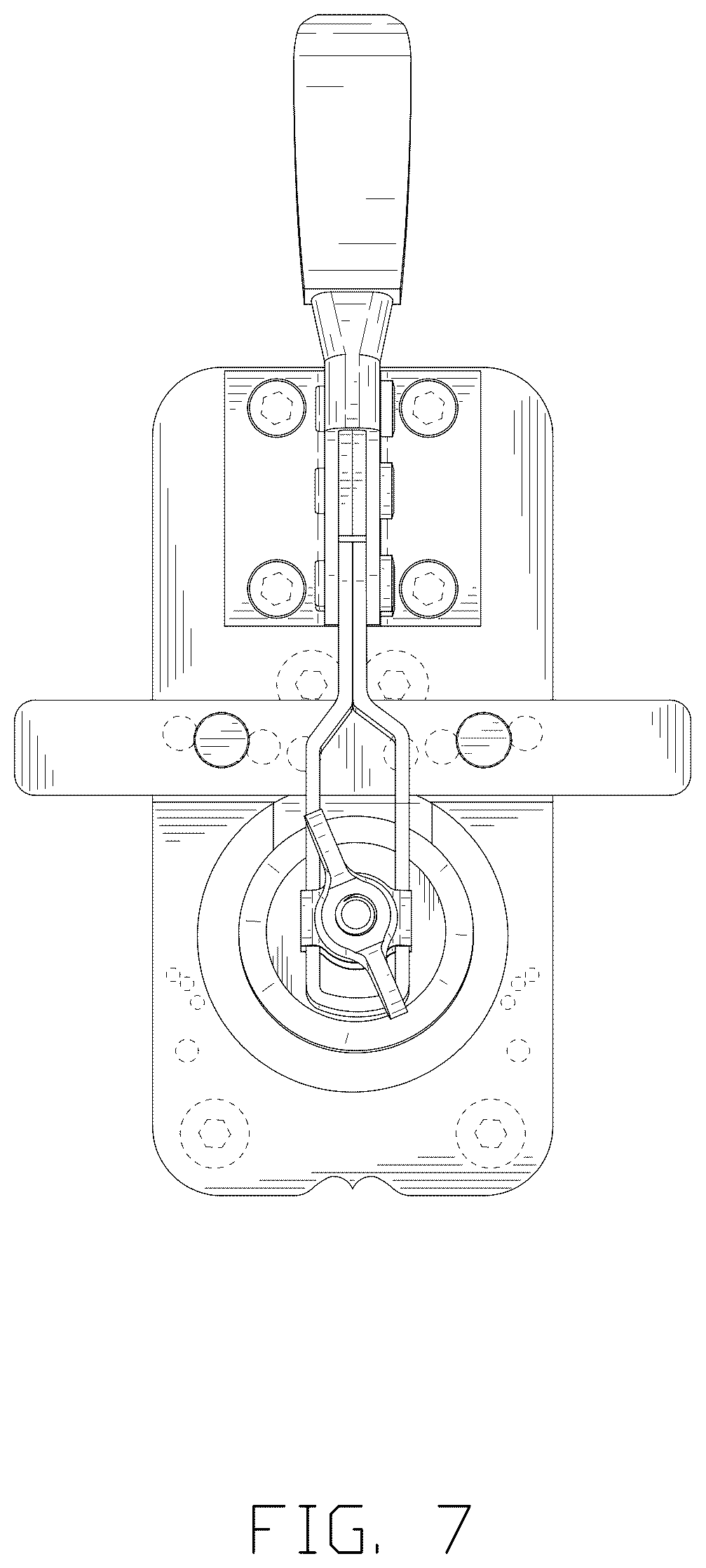 Patent USD1044456 Figure 7 – Combined hinge hole opener and positioner