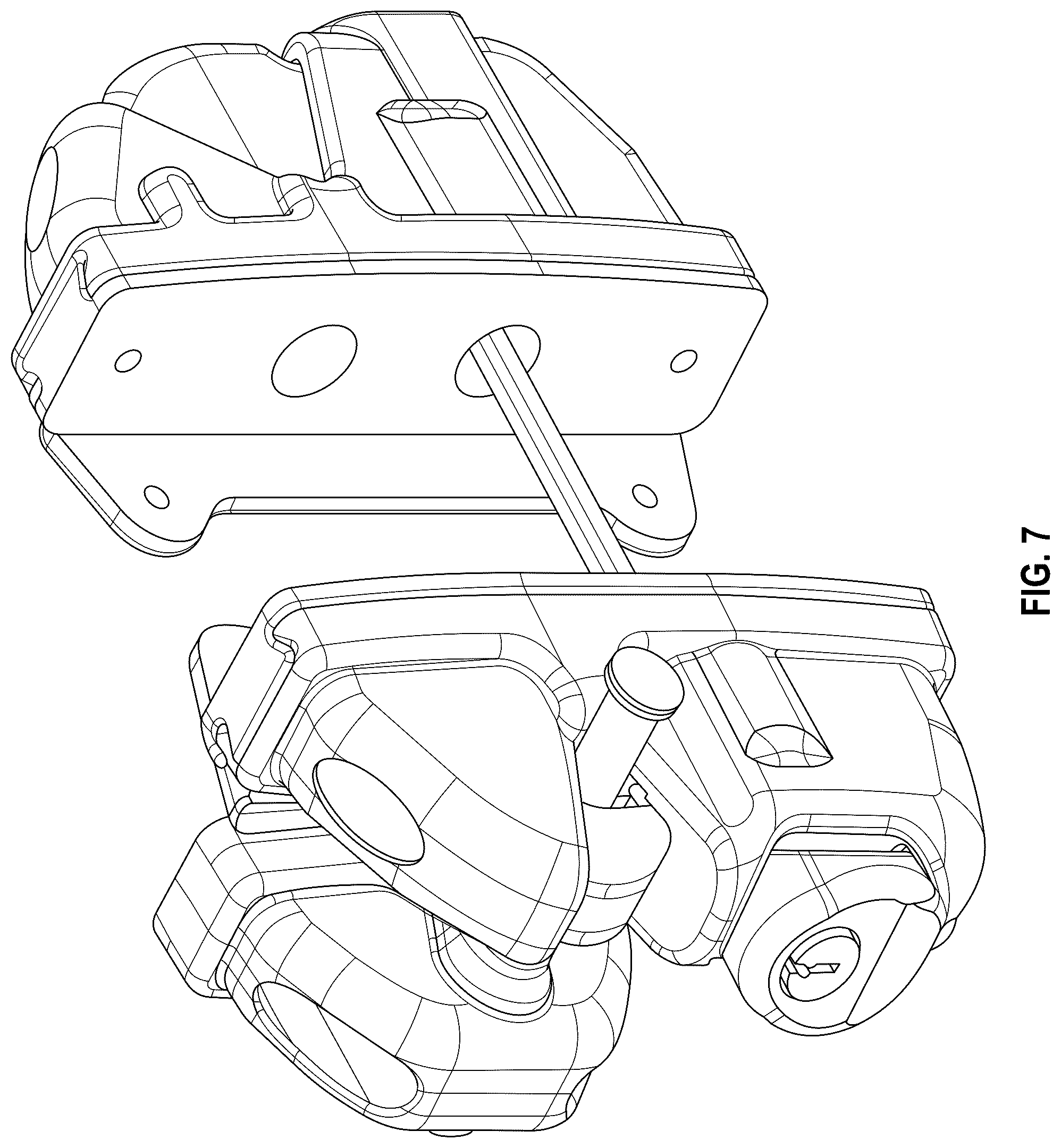 Patent USD1044469 Figure 7 – Key lockable double sided gate latch