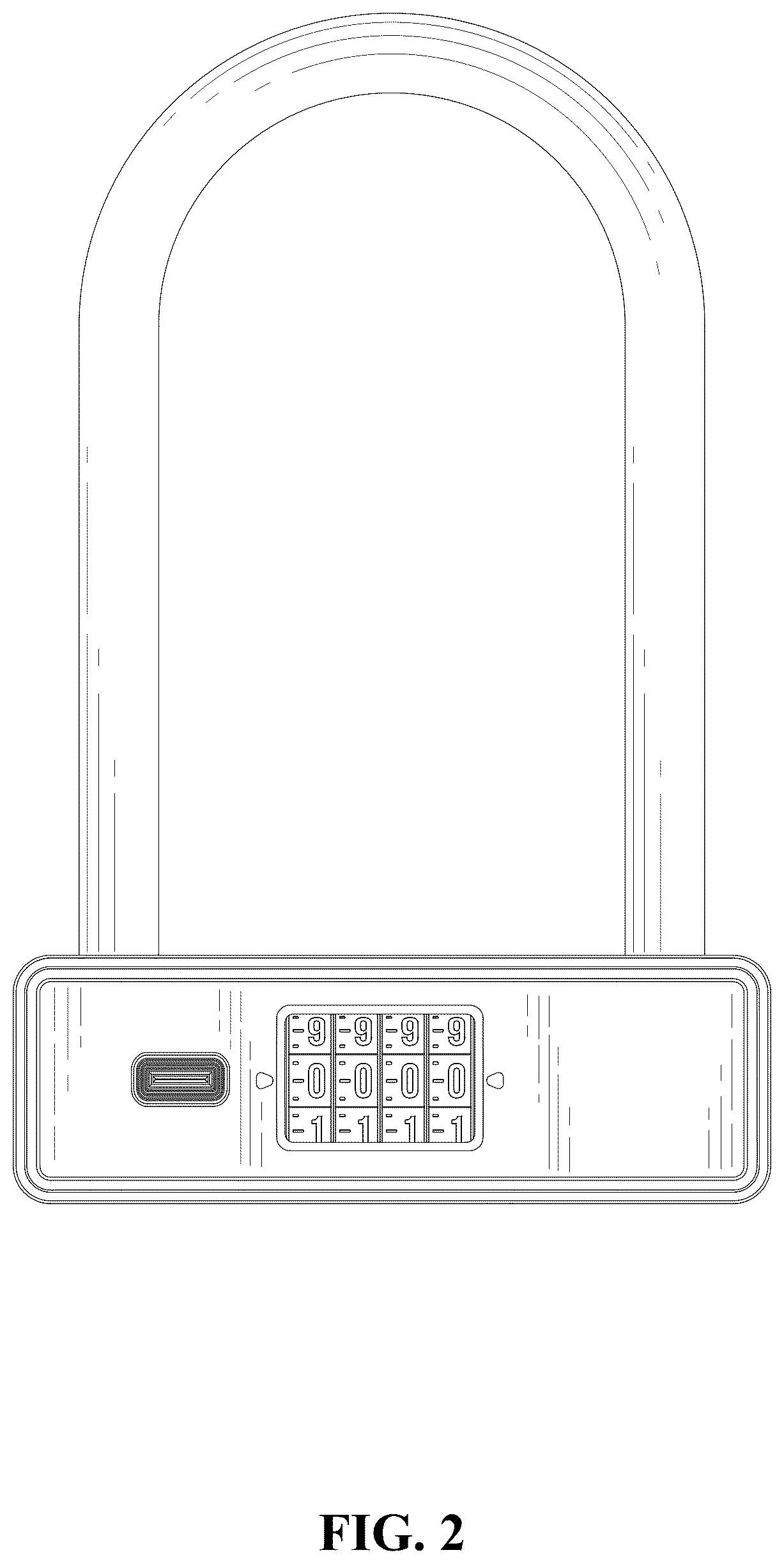 Patent USD1044471 Figure 2 – U type combination lock