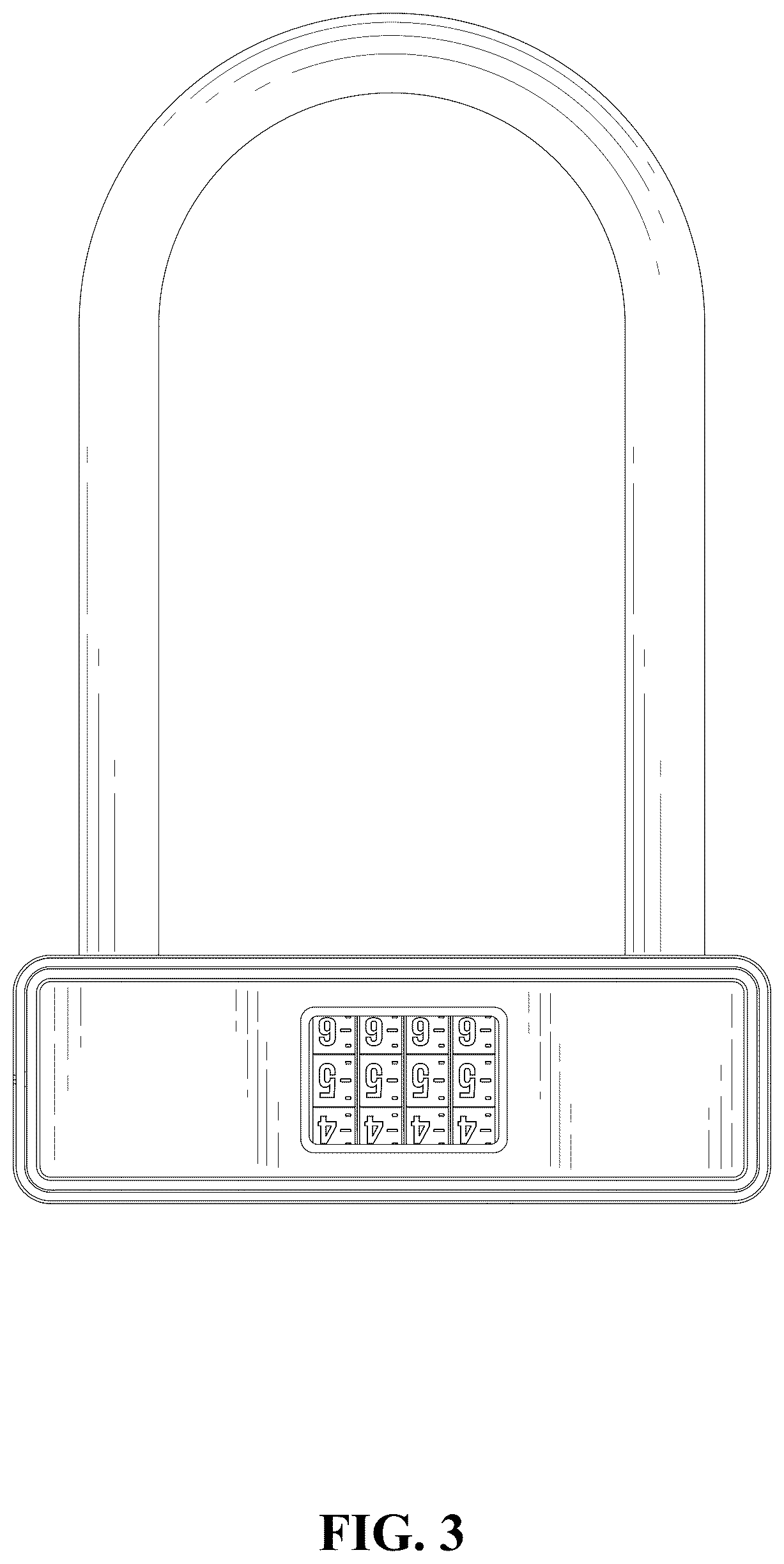 Patent USD1044471 Figure 3 – U type combination lock