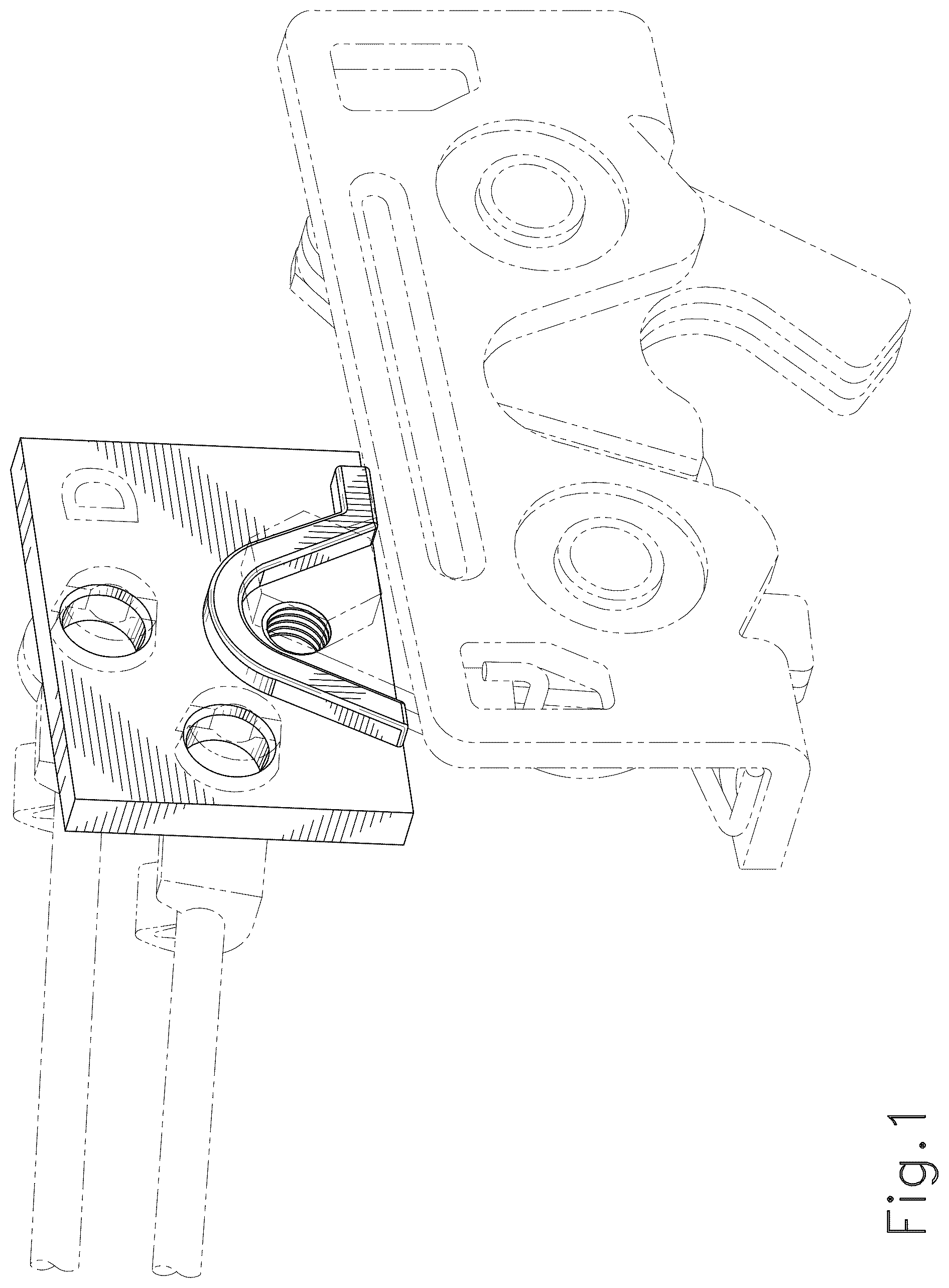 Patent USD1044473 — Vehicle door latch adaptor — Figure 1