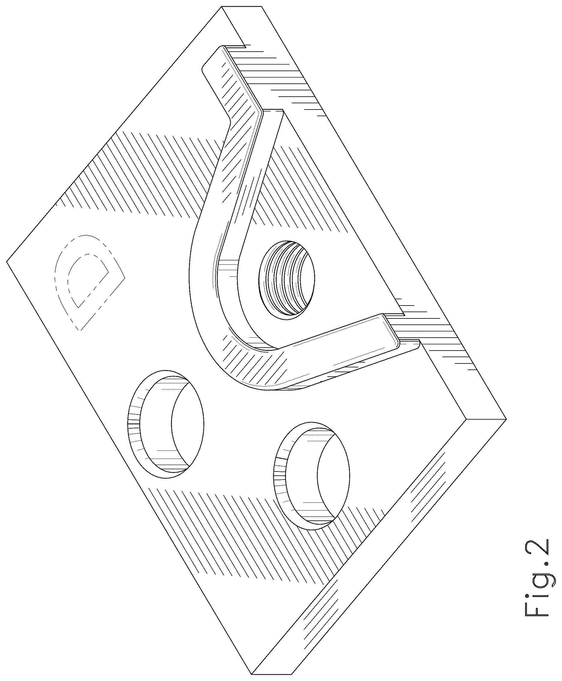 Patent USD1044473 Figure 2 – Vehicle door latch adaptor