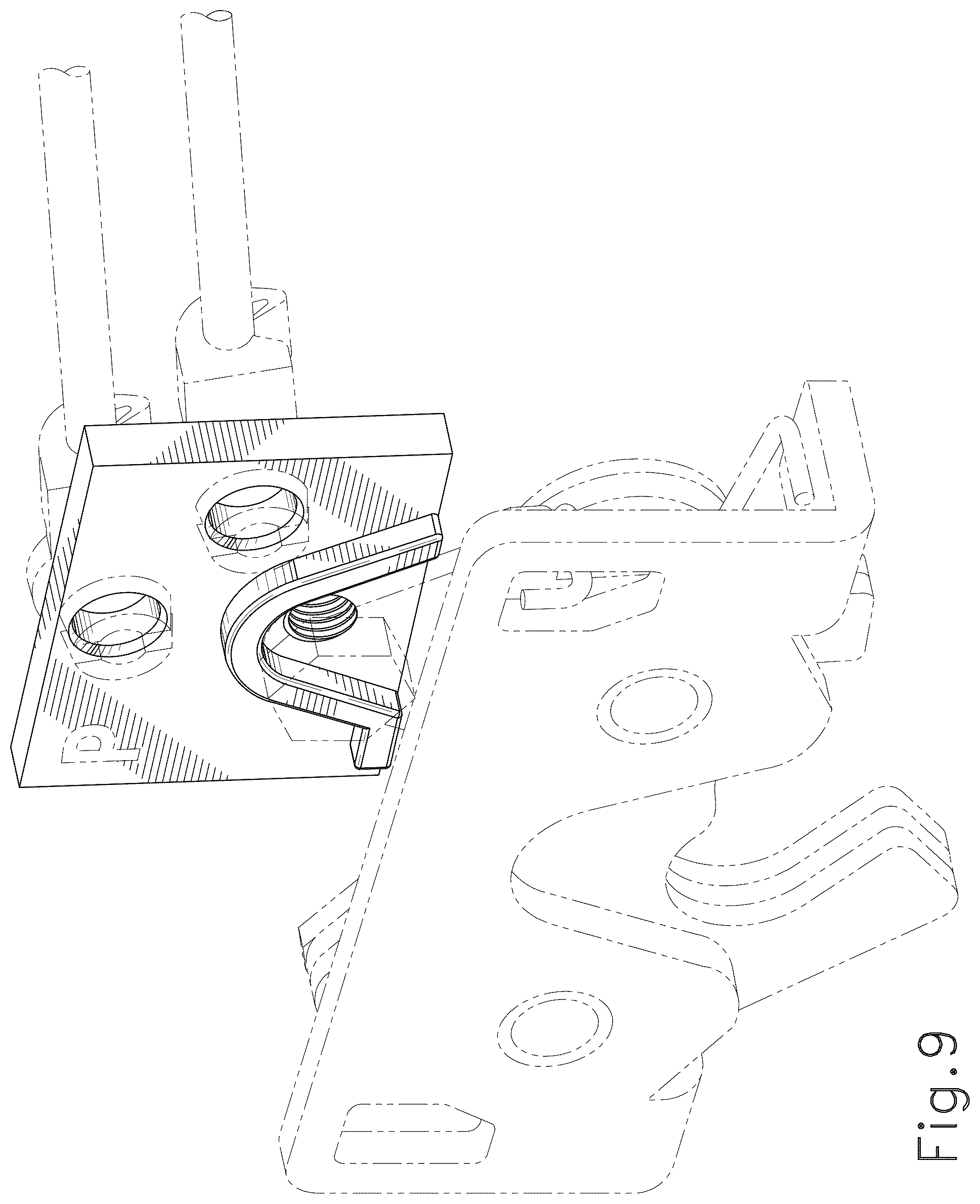Patent USD1044473 Figure 7 – Vehicle door latch adaptor