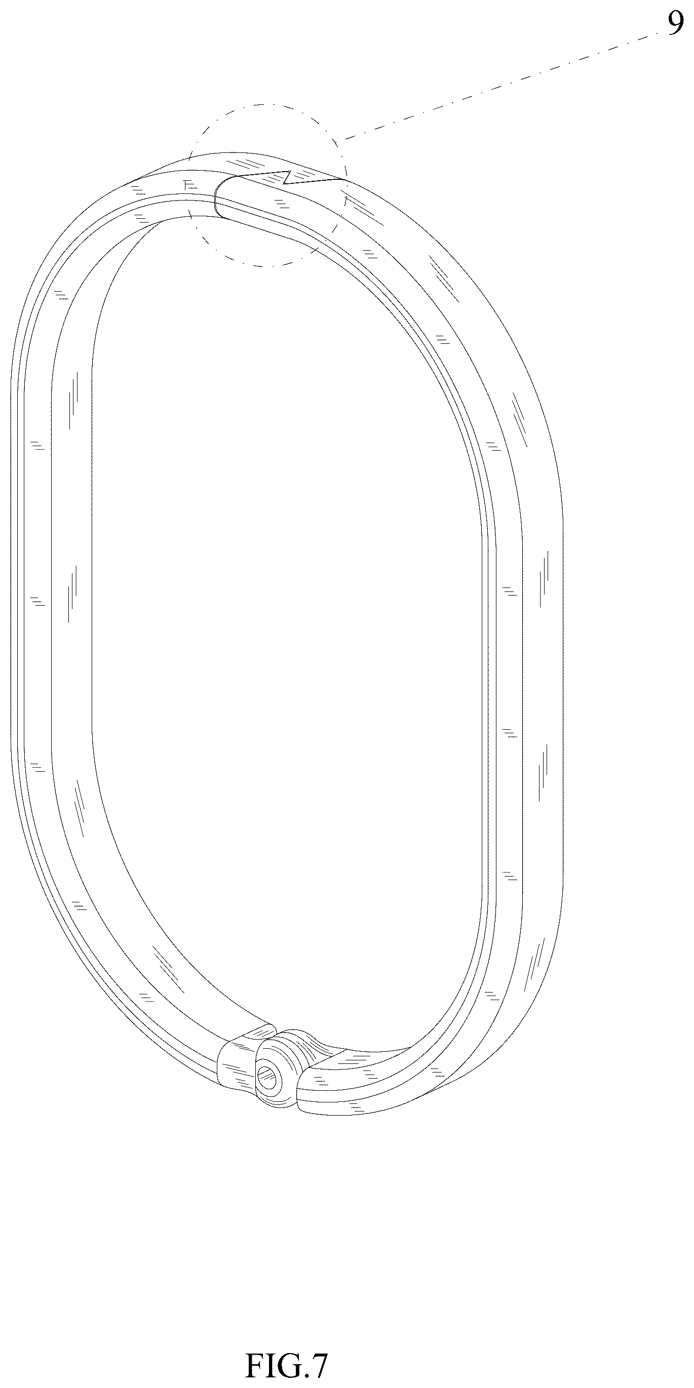 Patent USD1044486 Figure 7 – Shower curtain hook