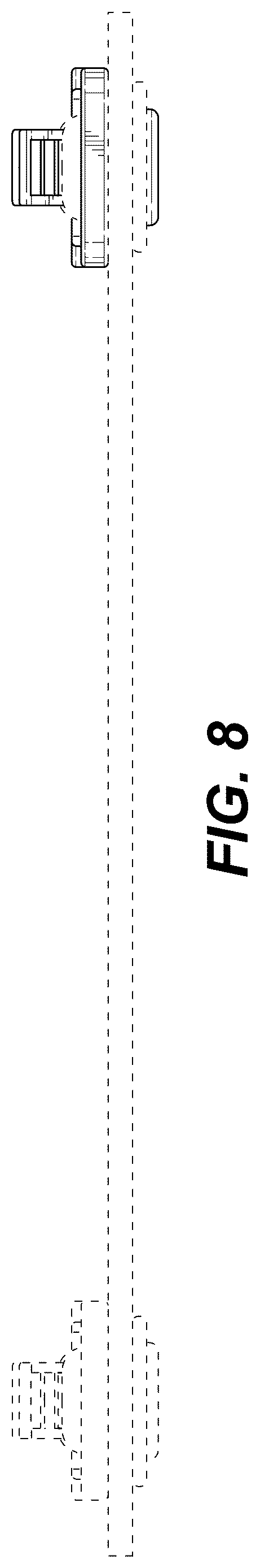 Patent USD1044488 Figure 8 – Plastic bottom clasp for paper hanger