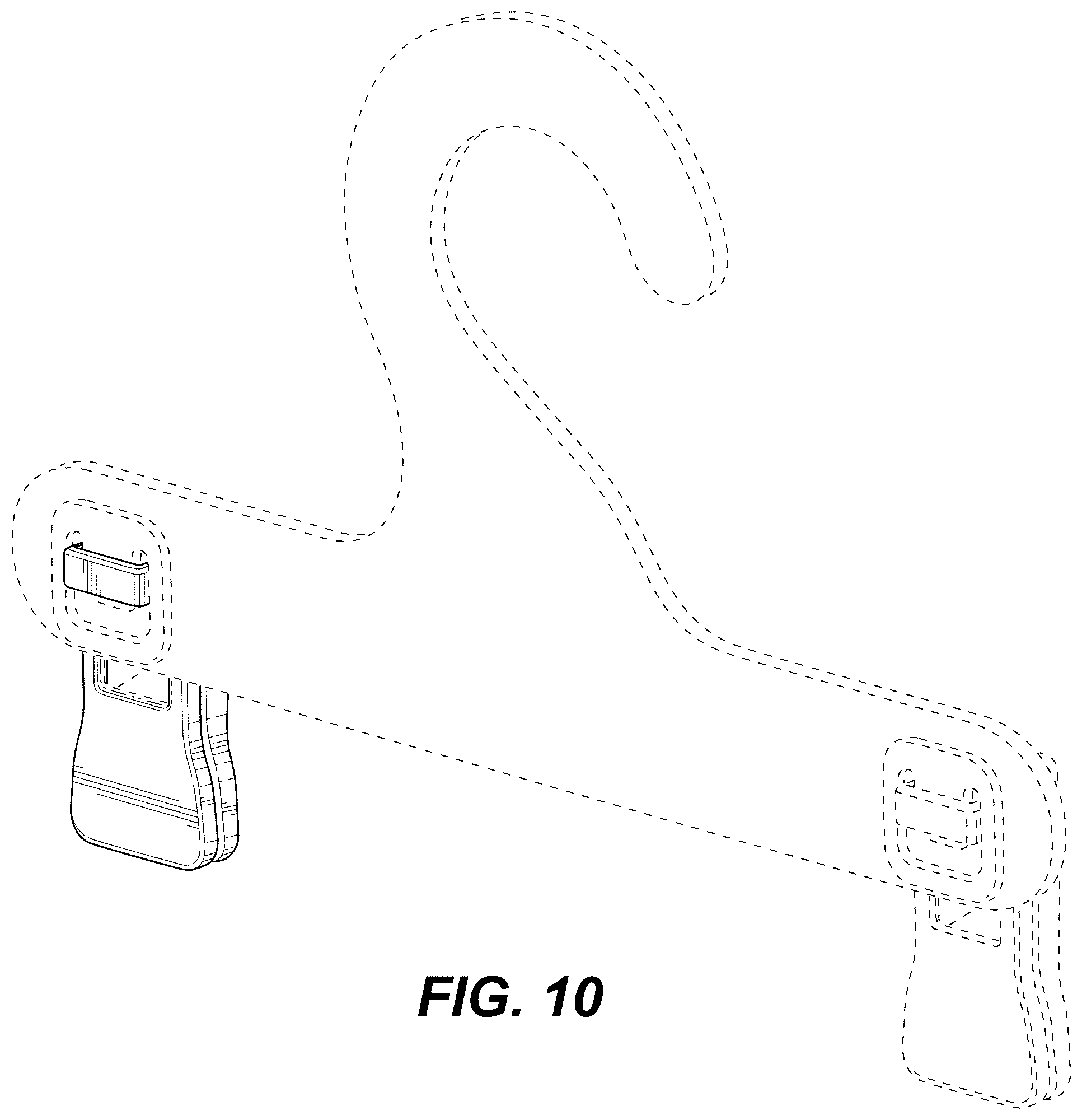 Patent USD1044488 Figure 10 – Plastic bottom clasp for paper hanger