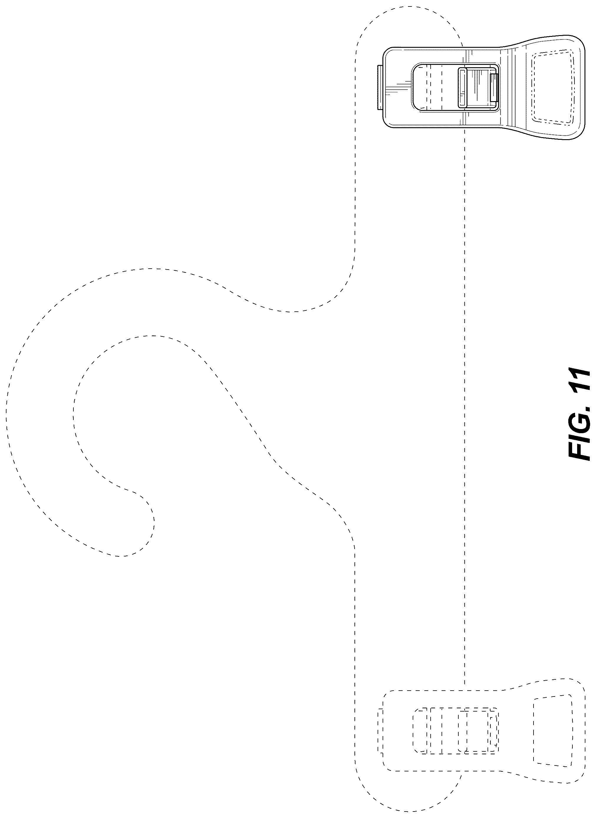 Patent USD1044488 Figure 11 – Plastic bottom clasp for paper hanger