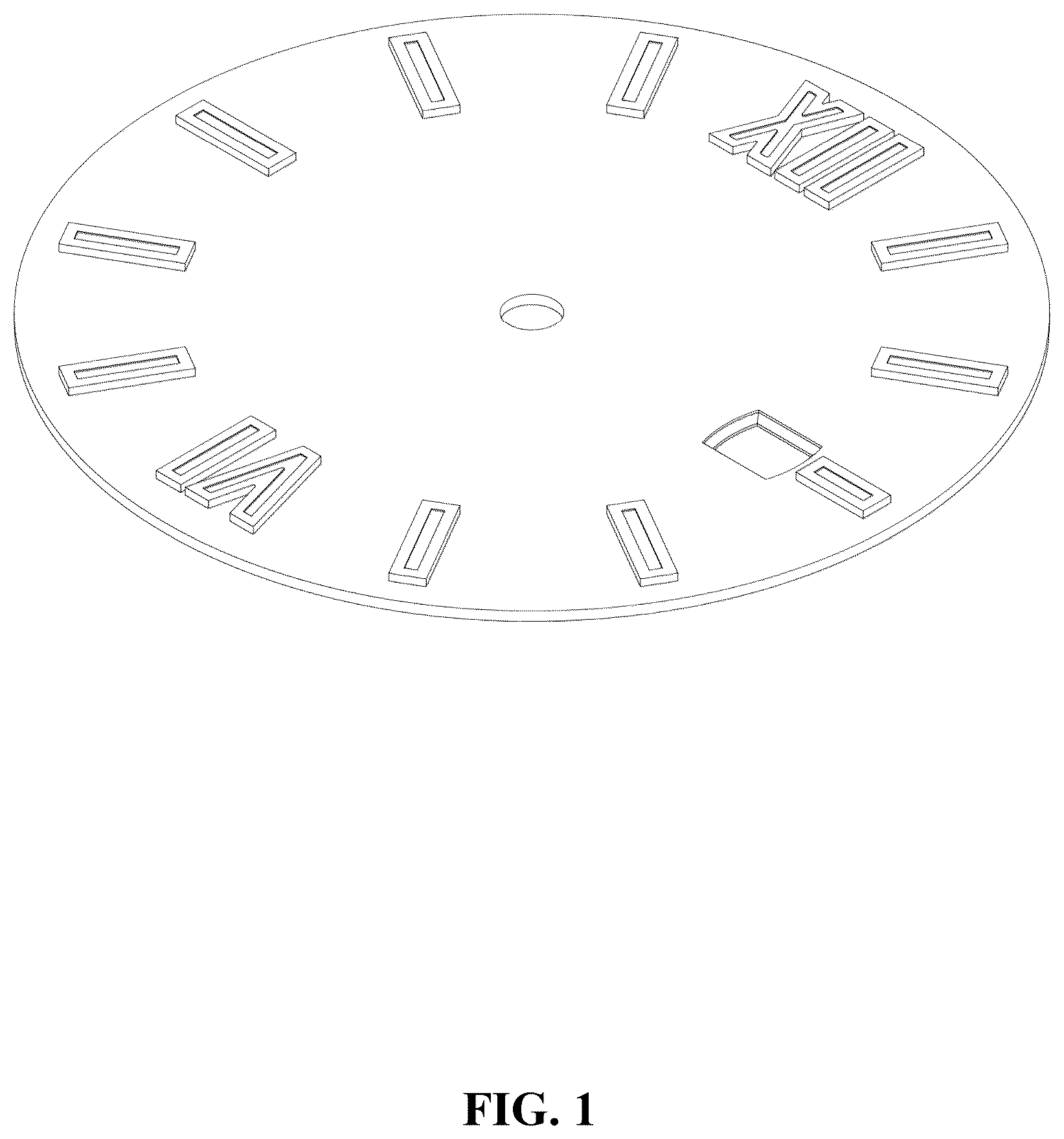 Patent USD1044522 Figure 1 – Watch dial