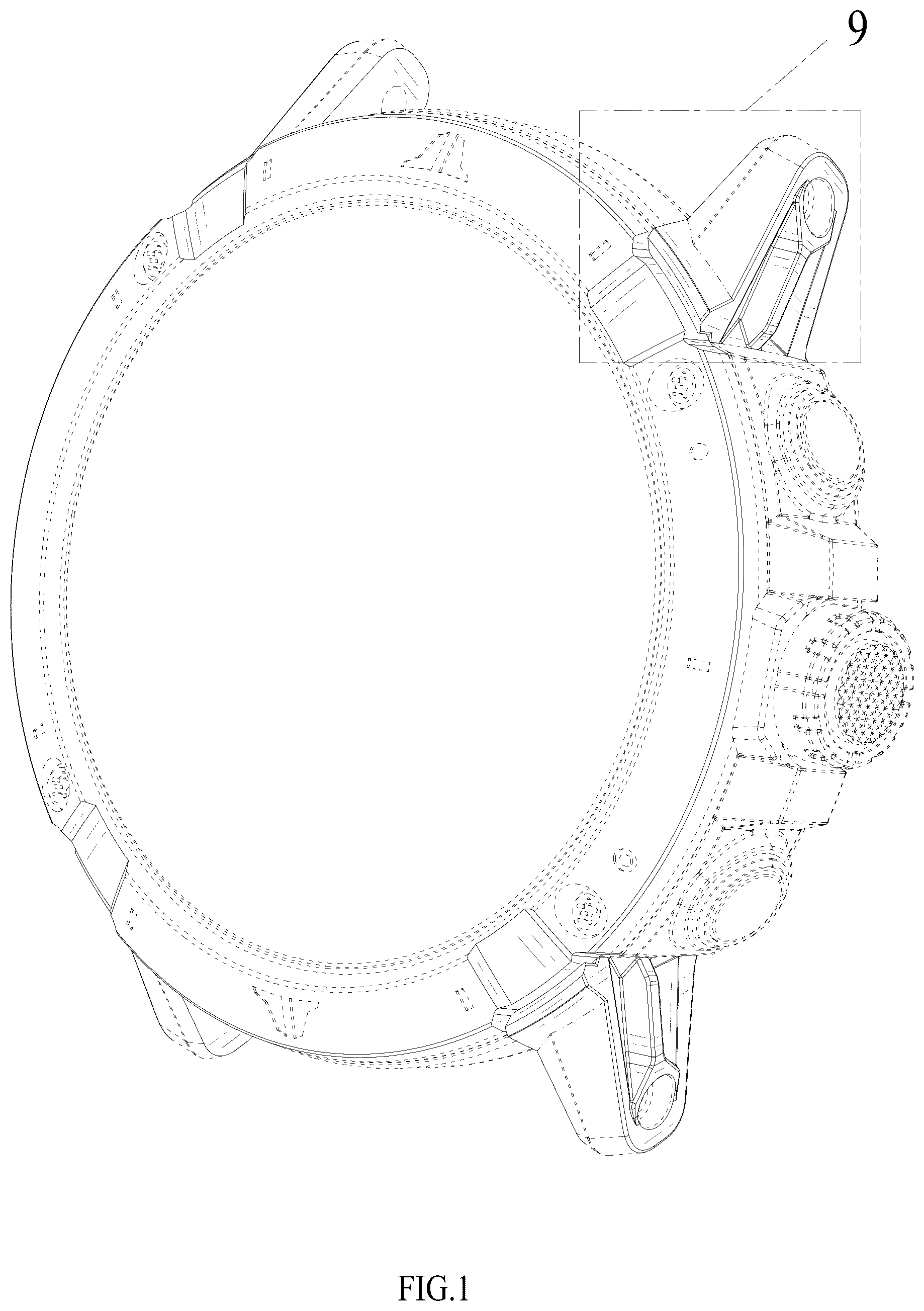 Patent USD1044523 Figure 1 – Watch case