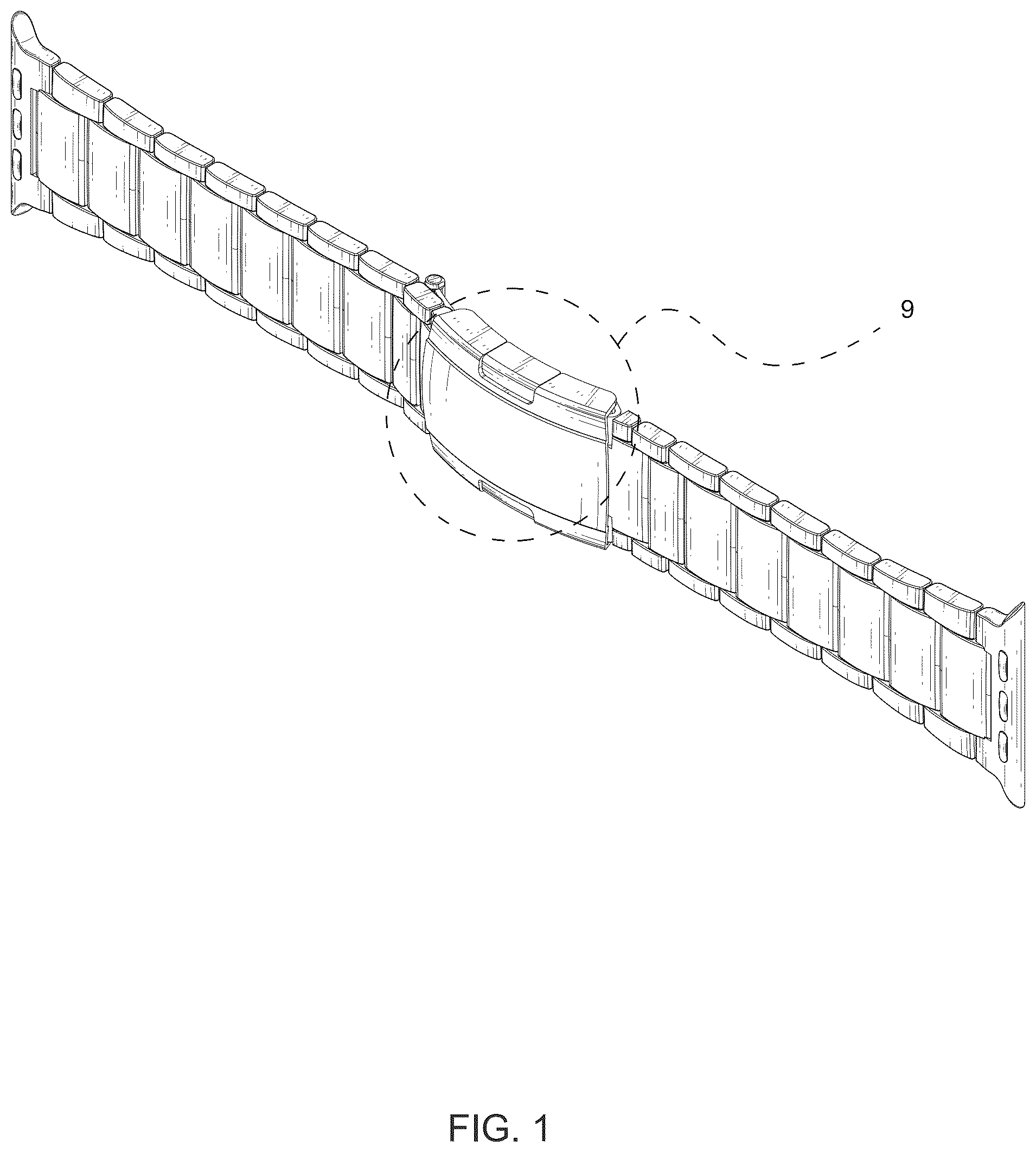 Patent USD1044558 Figure 1 – Watch band