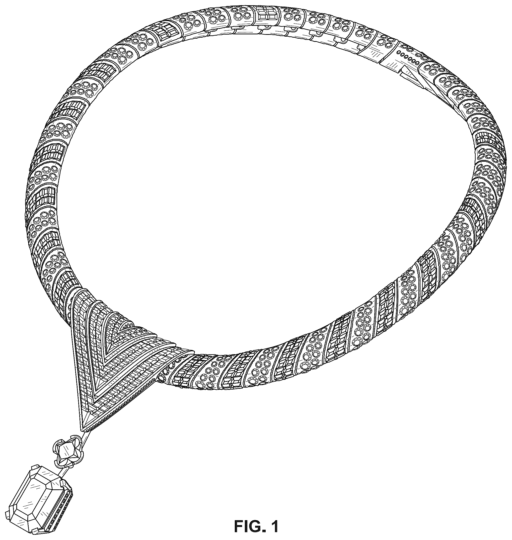 Patent USD1044561 — Necklace — Figure 1