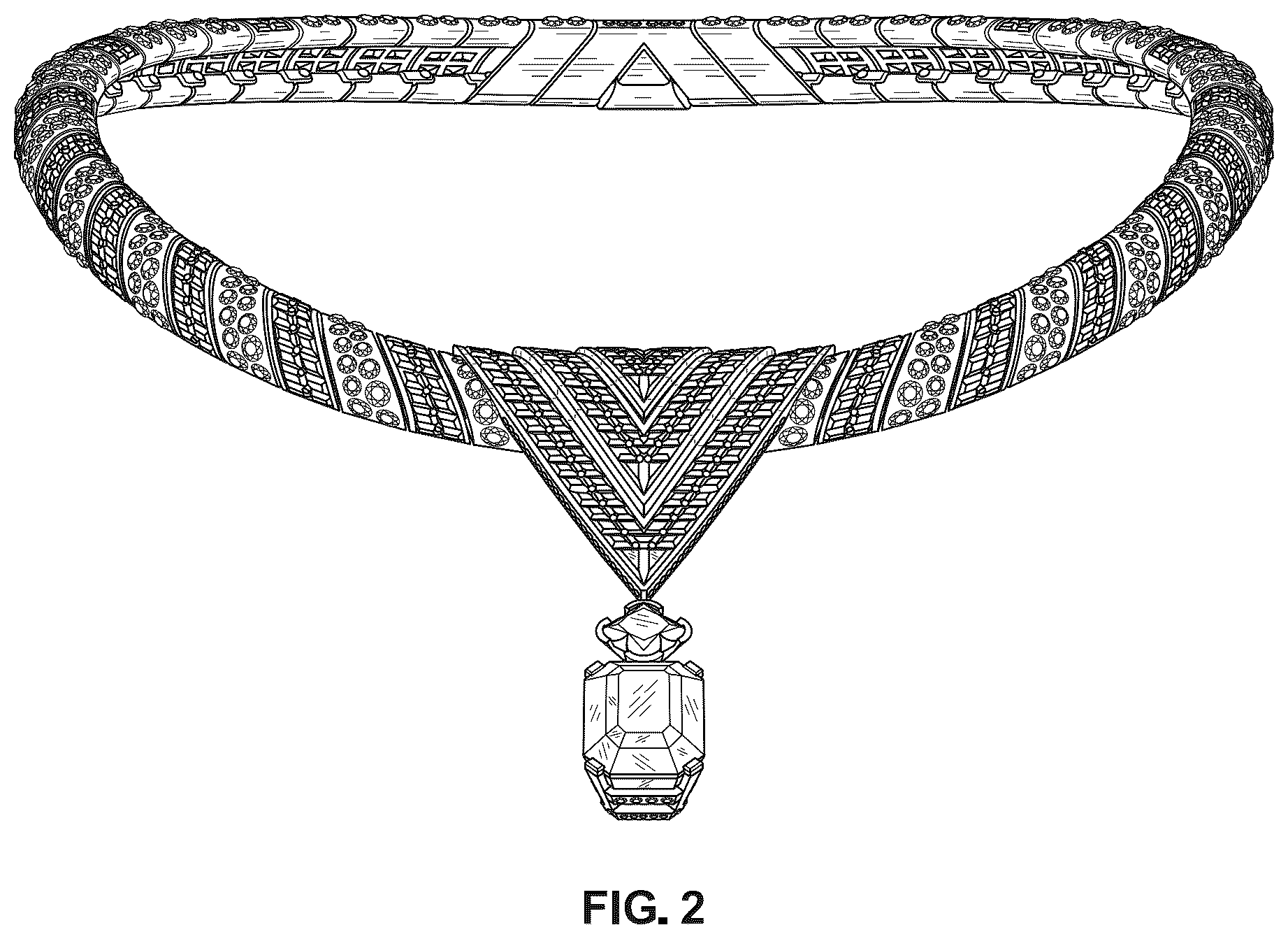 Patent USD1044561 Figure 2 – Necklace