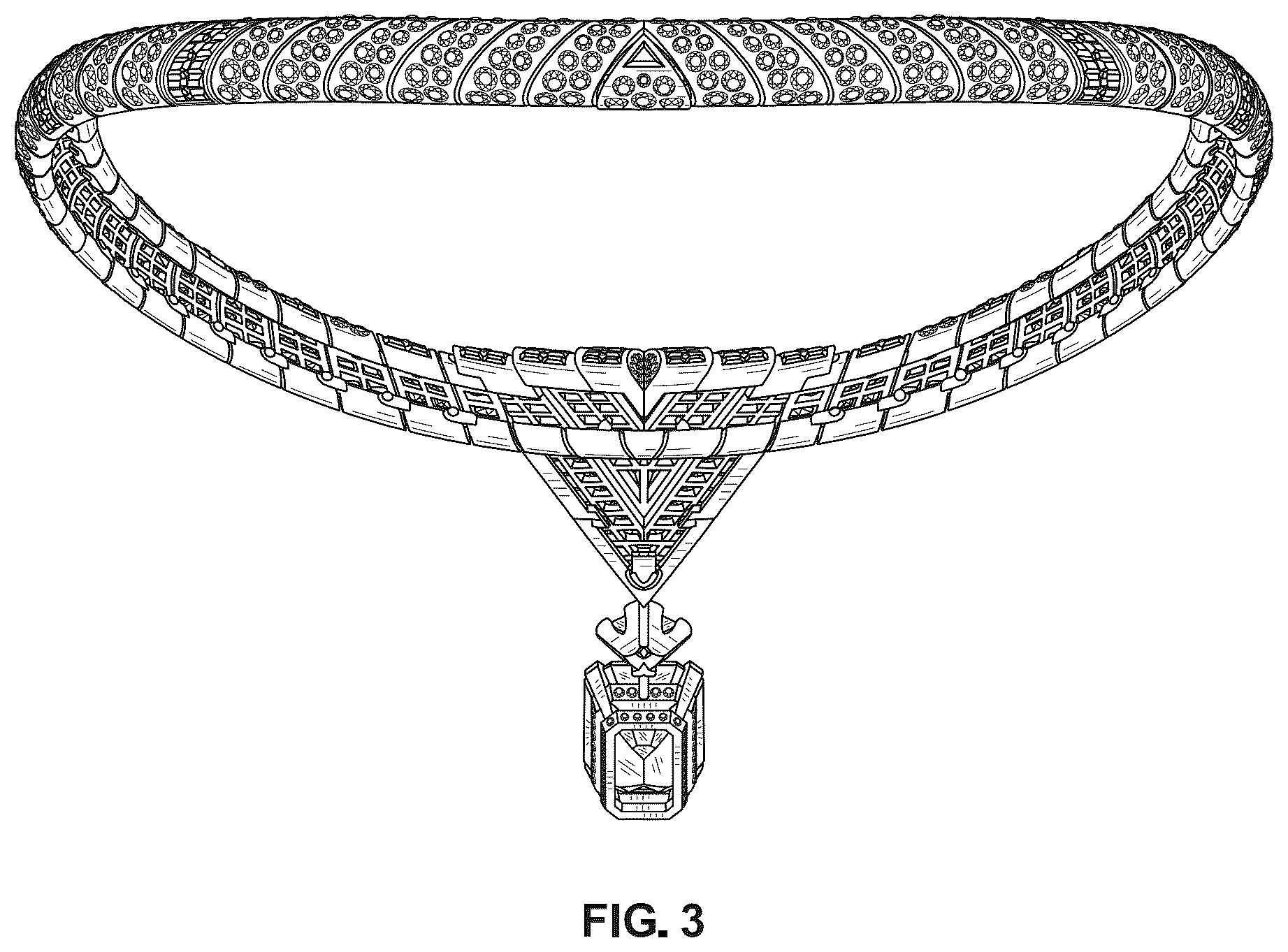 Patent USD1044561 Figure 3 – Necklace