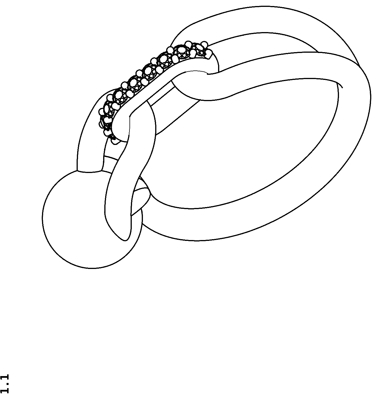 Patent USD1044567 — Finger ring — Figure 1