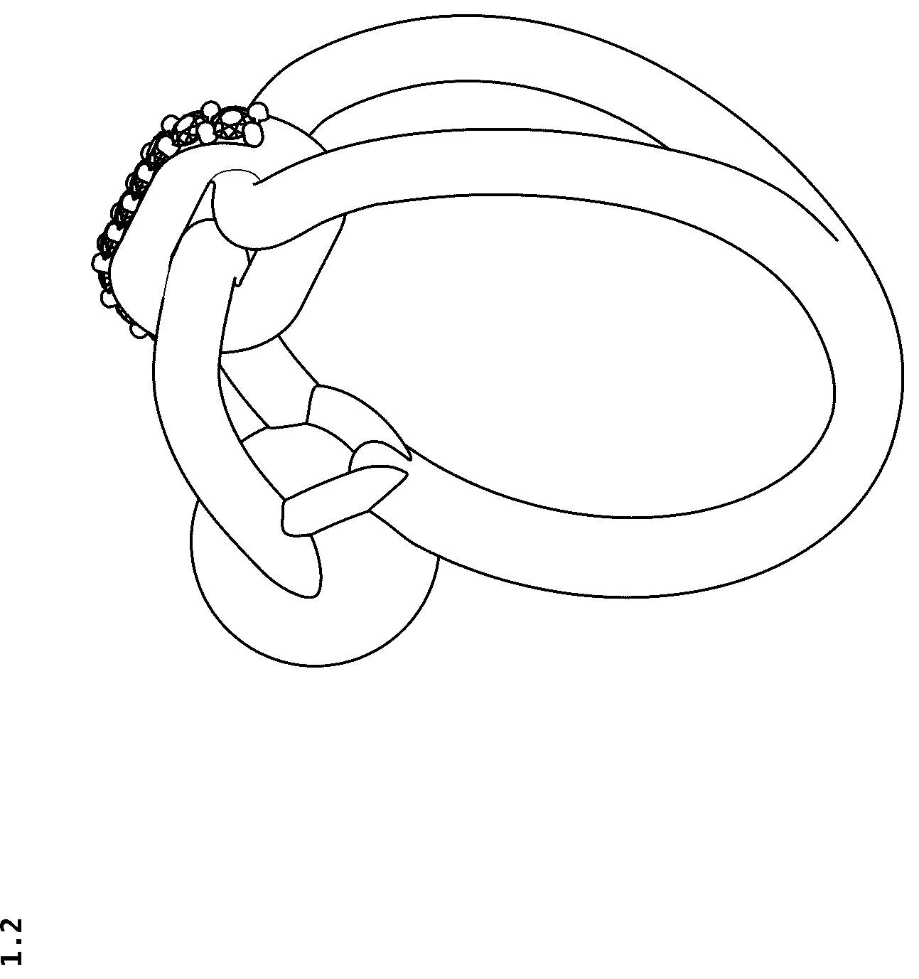Patent USD1044567 Figure 2 – Finger ring