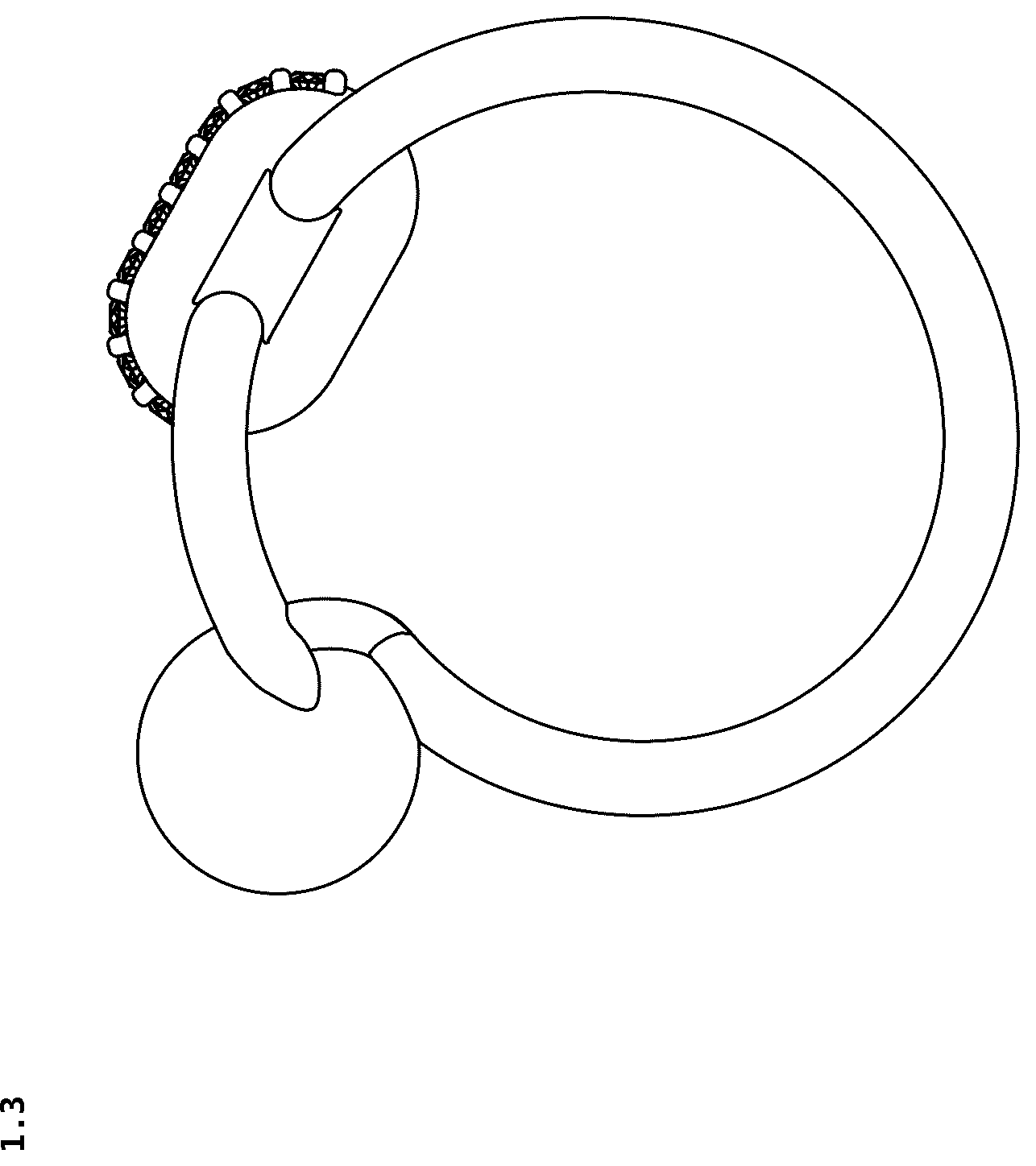 Patent USD1044567 Figure 3 – Finger ring