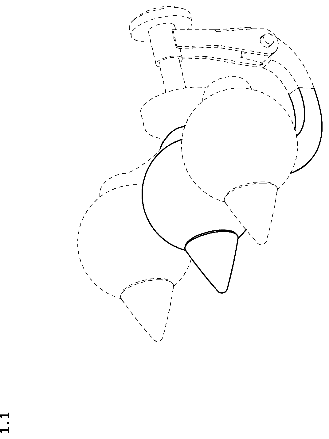Patent USD1044570 Figure 1 – Earring