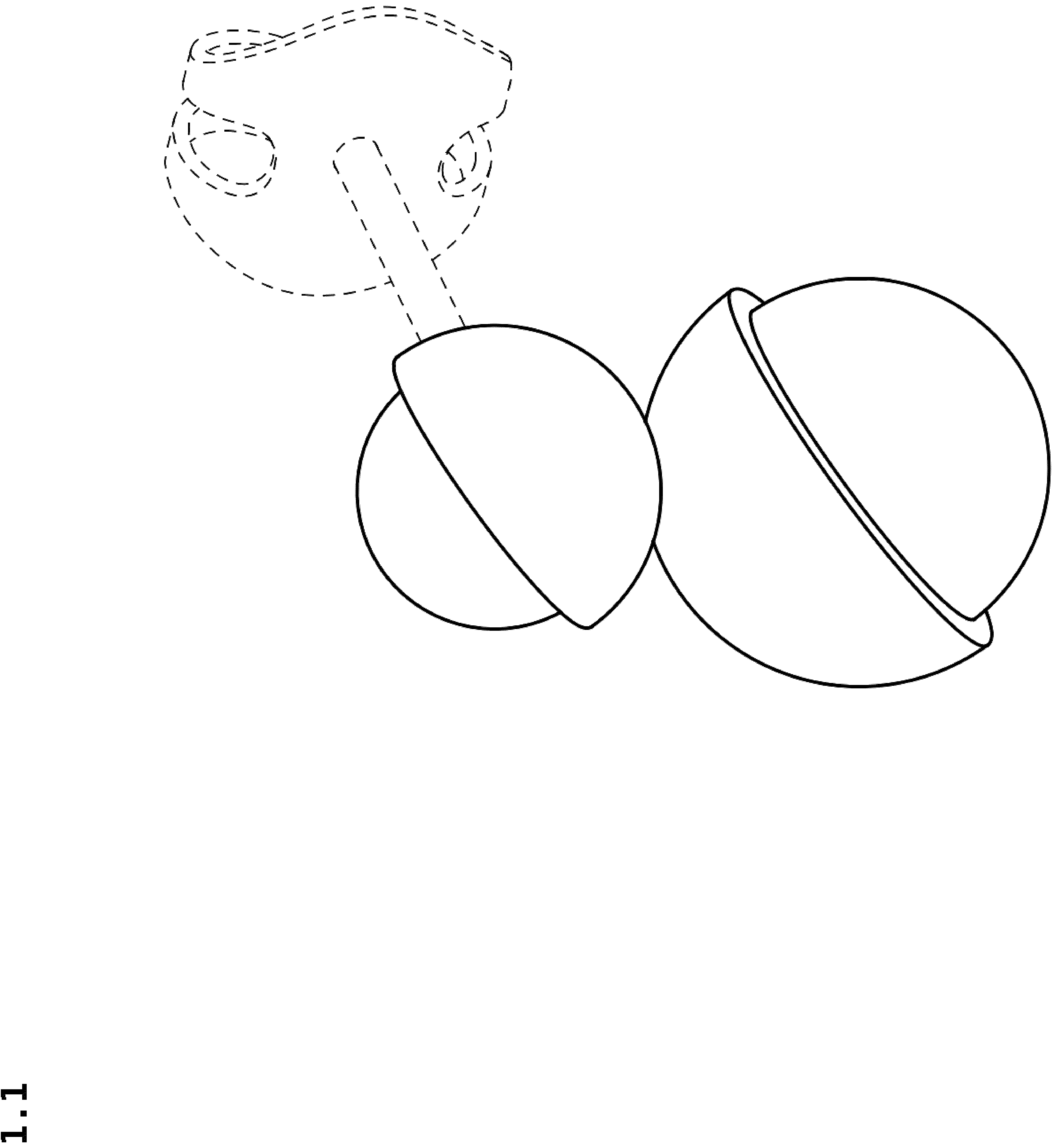 Patent USD1044573 Figure 1 – Earring