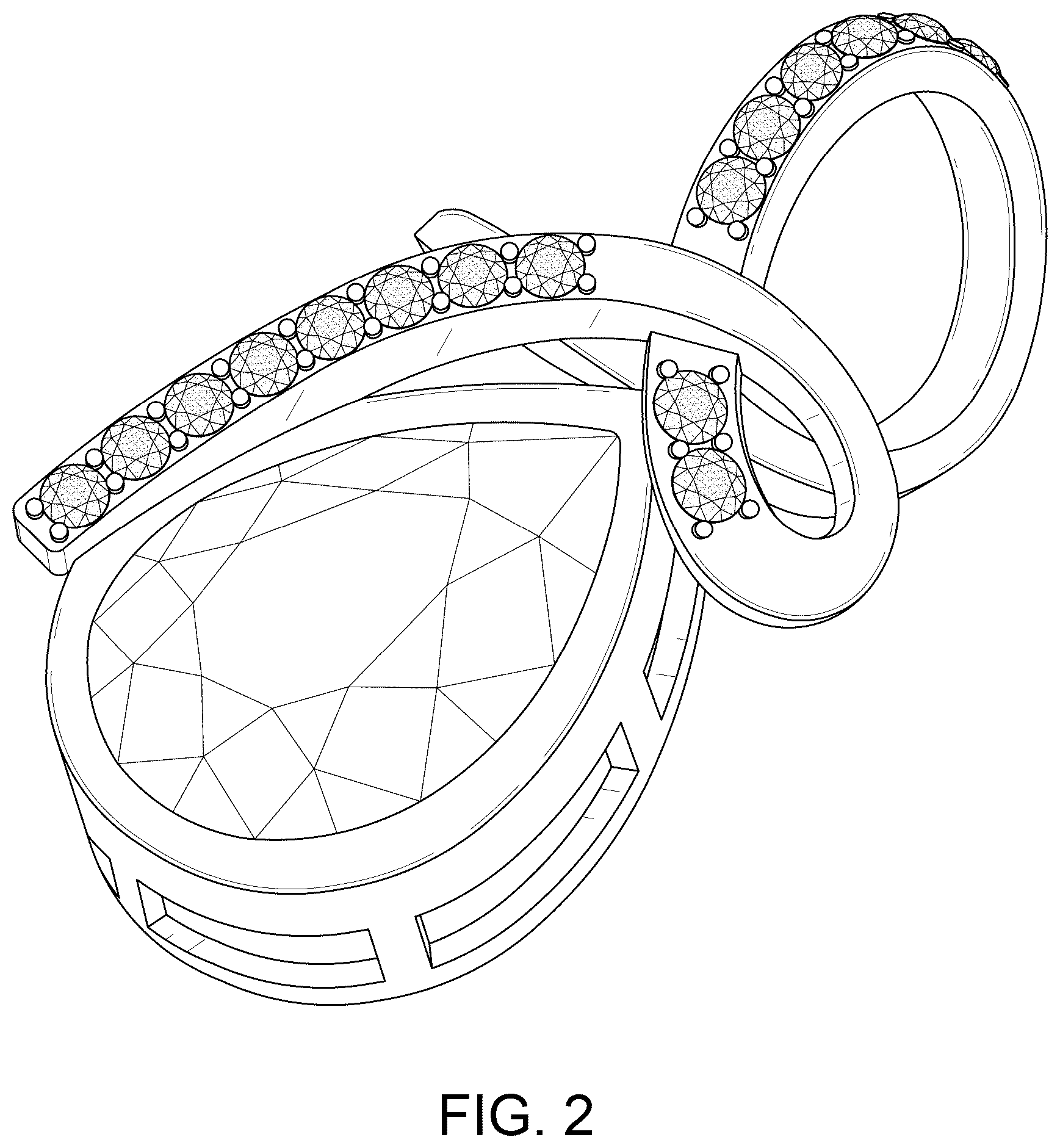 Patent USD1044578 Figure 2 – Jewelry ornament