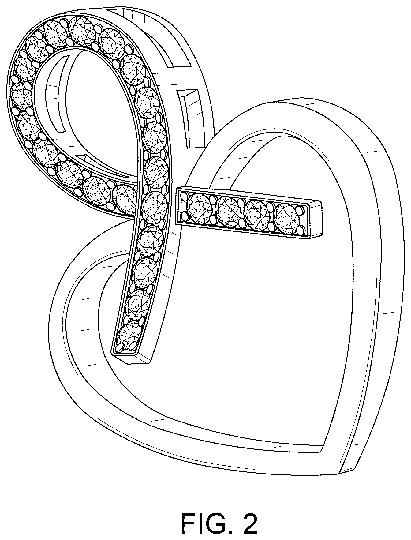 Patent USD1044579 Figure 2 – Jewelry ornament