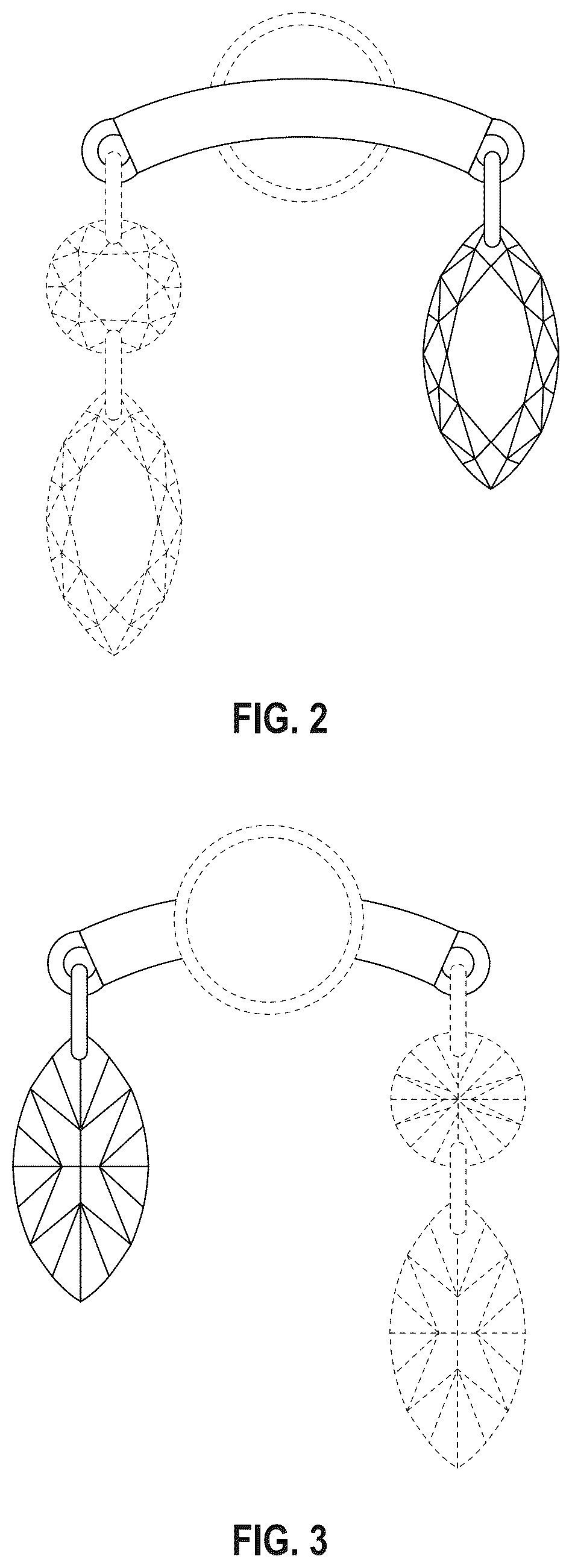 Patent USD1044581 Figure 2 – Earring component
