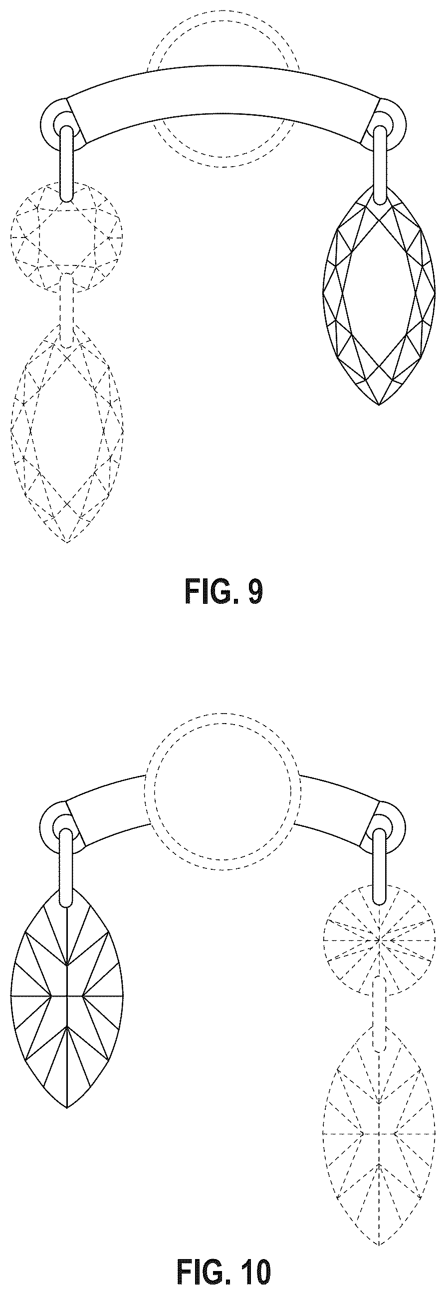 Patent USD1044581 Figure 5 – Earring component