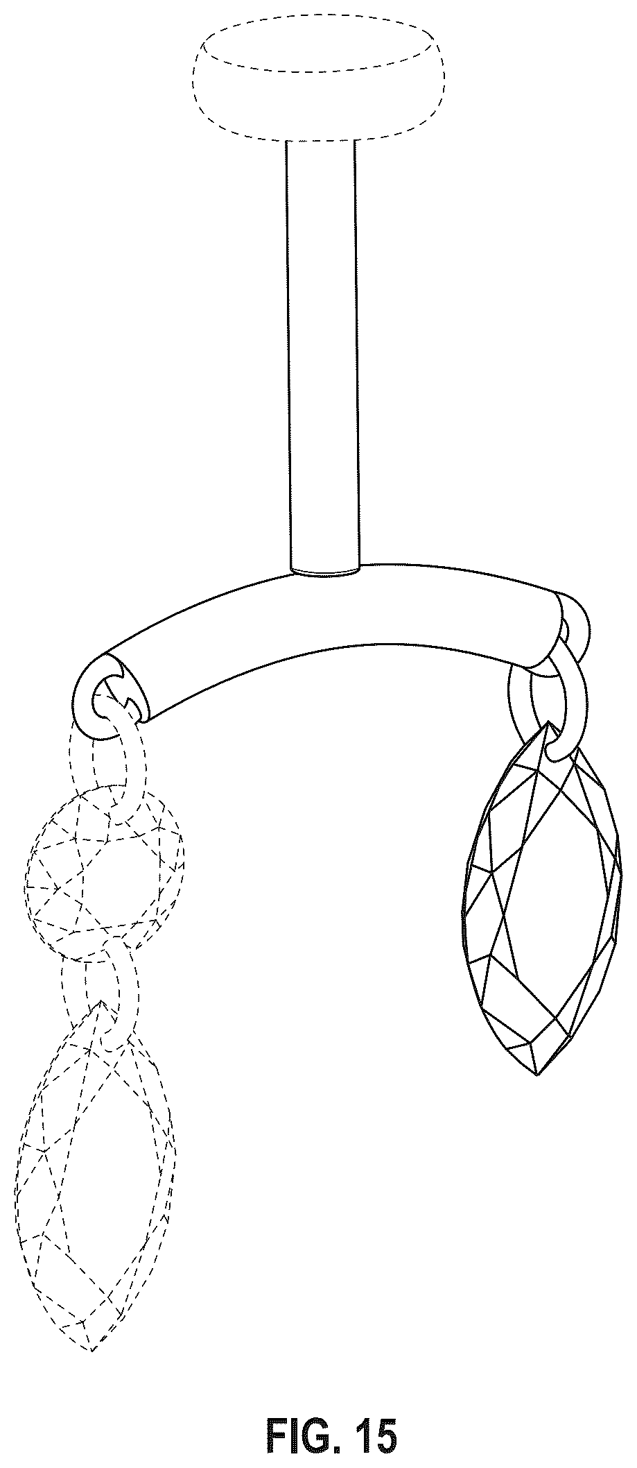 Patent USD1044581 Figure 7 – Earring component