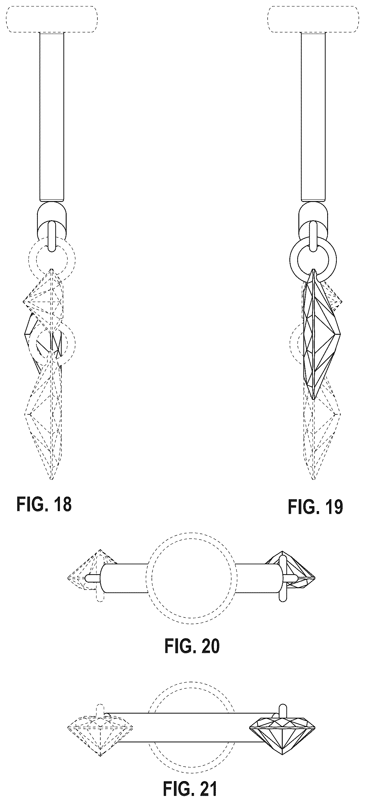 Patent USD1044581 Figure 9 – Earring component