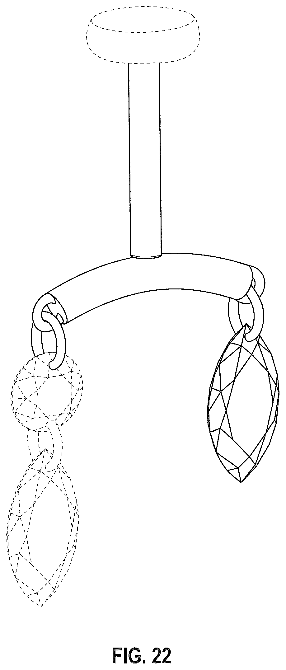 Patent USD1044581 Figure 10 – Earring component