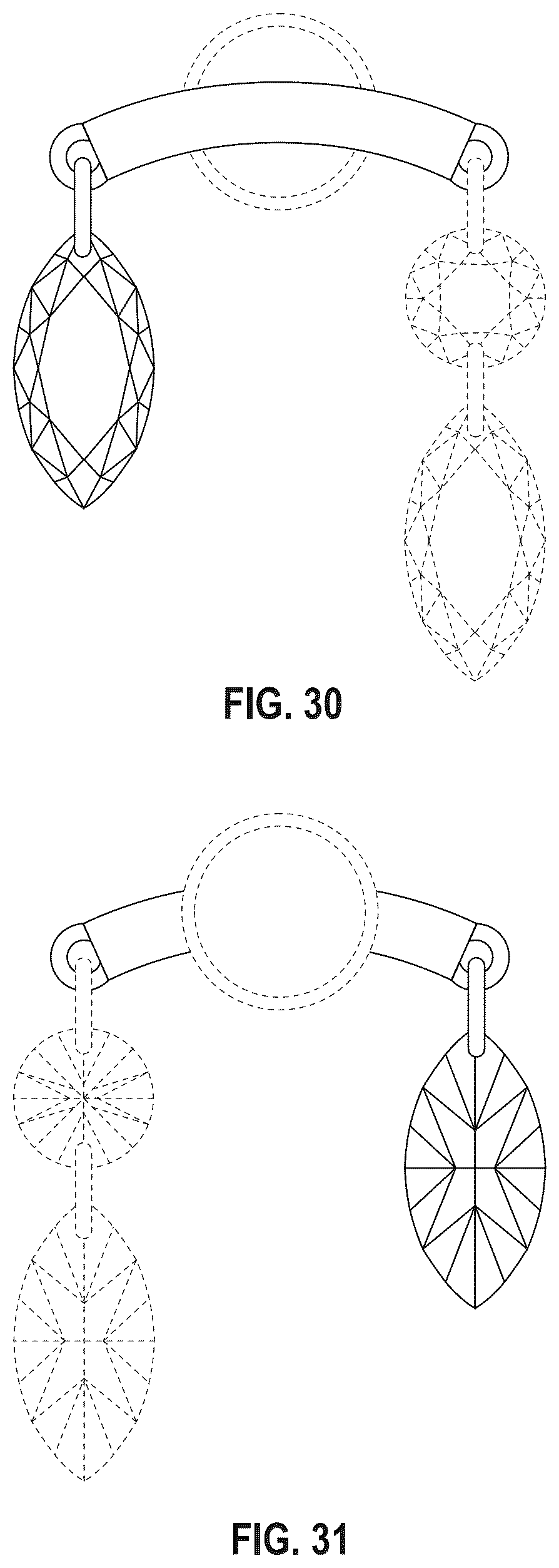 Patent USD1044581 Figure 14 – Earring component
