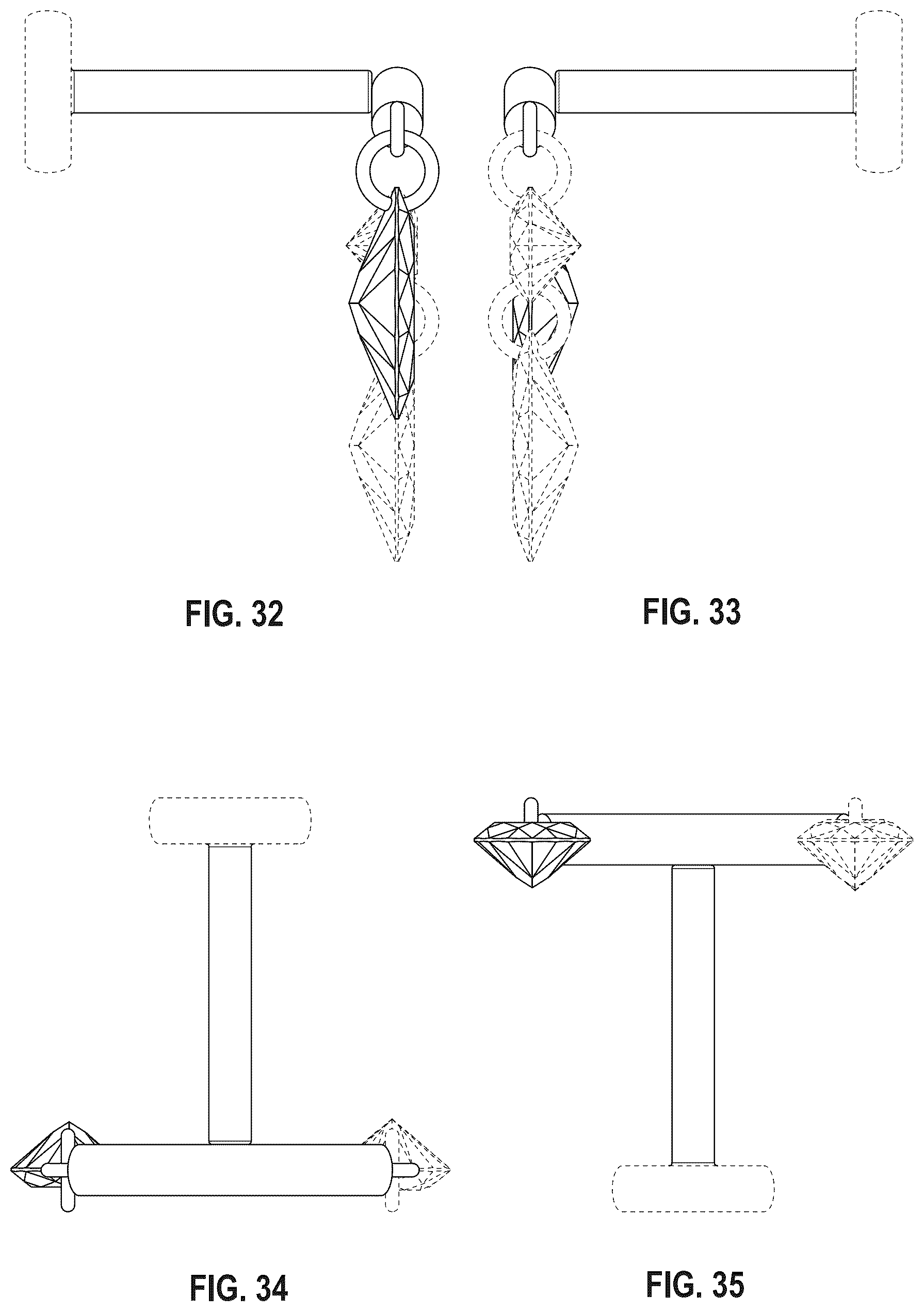 Patent USD1044581 Figure 15 – Earring component