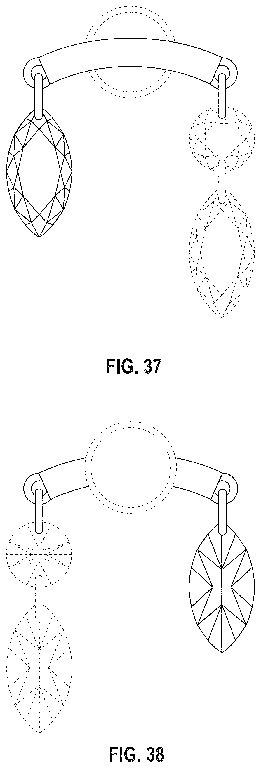 Patent USD1044581 Figure 17 – Earring component