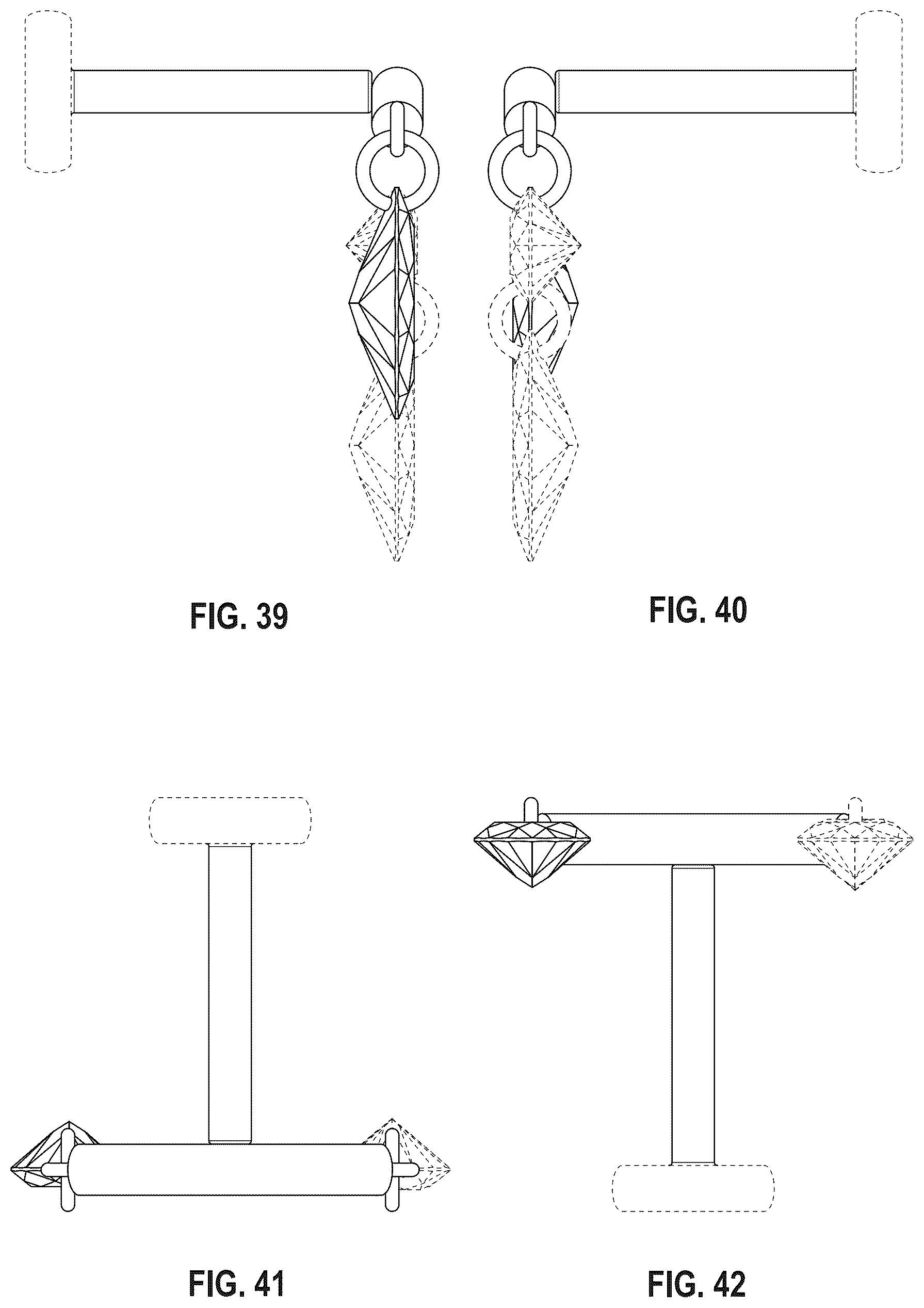 Patent USD1044581 Figure 18 – Earring component