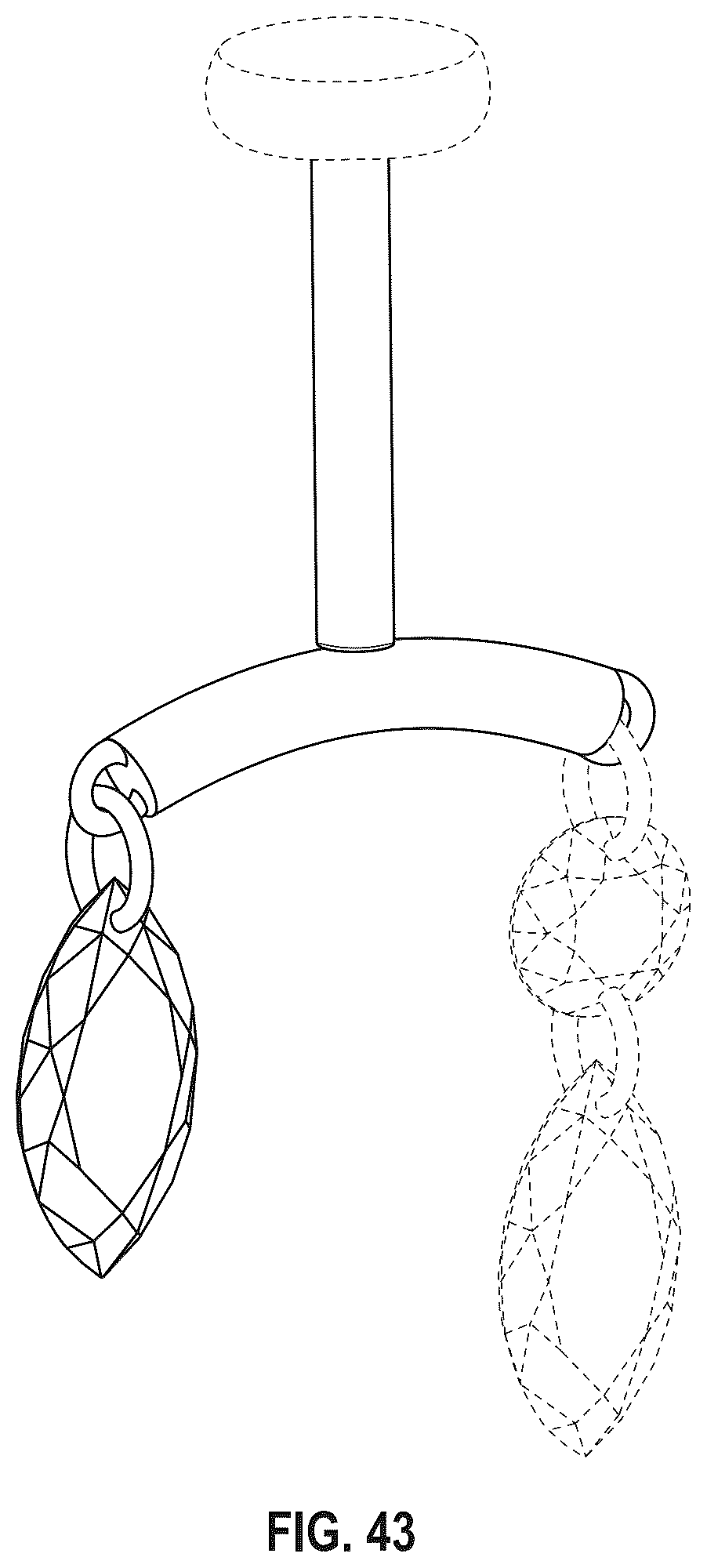Patent USD1044581 Figure 19 – Earring component