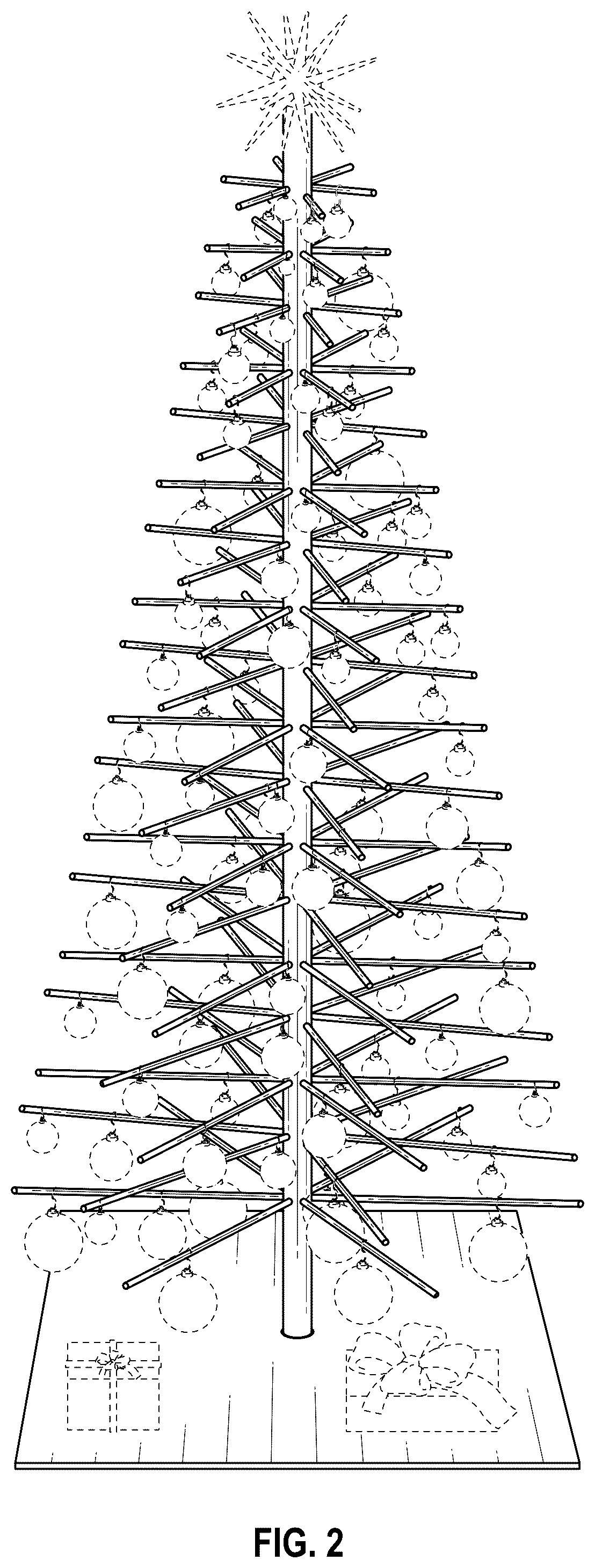 Patent USD1044582 Figure 2 – Artificial Christmas tree