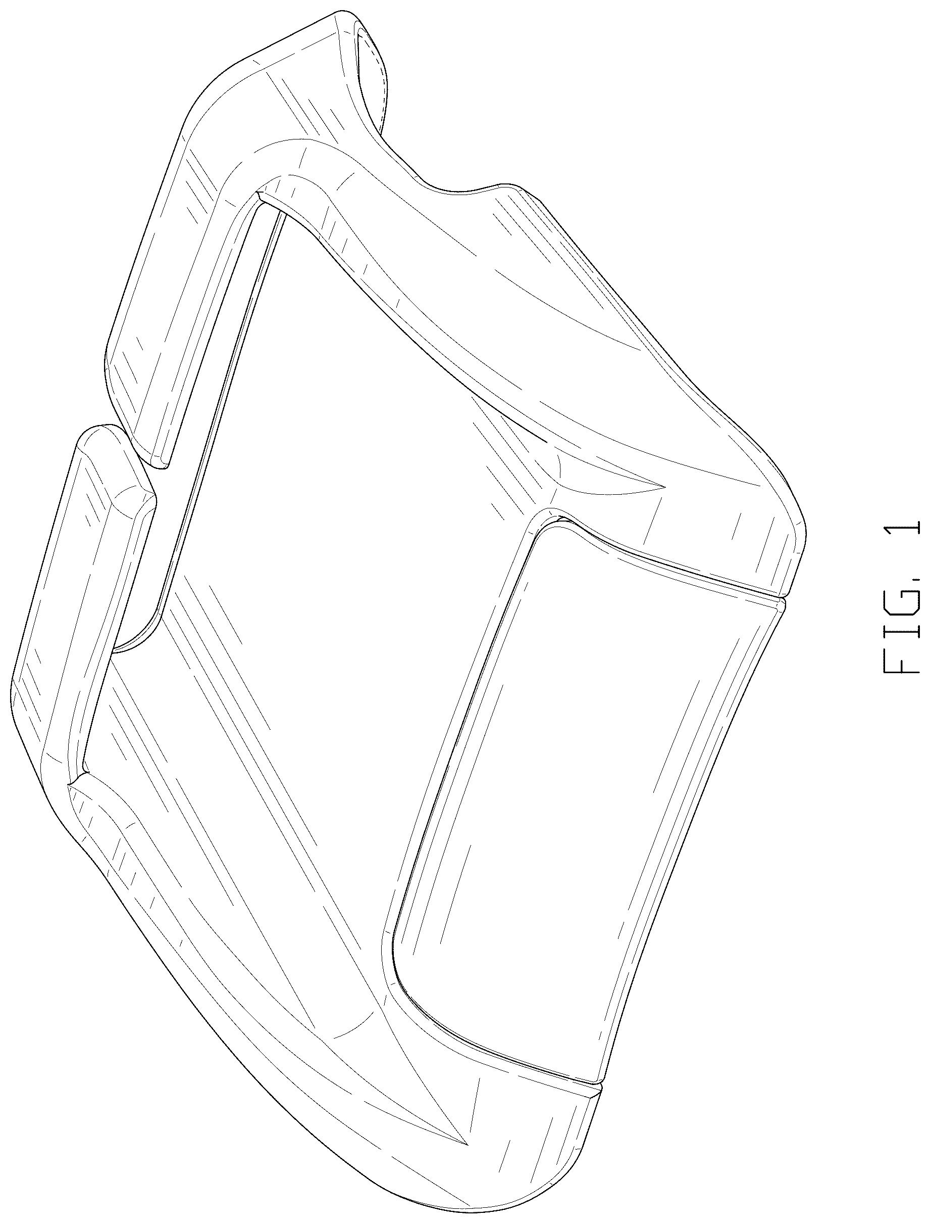 Patent USD1044588 Figure 1 – Car seat belt buckle