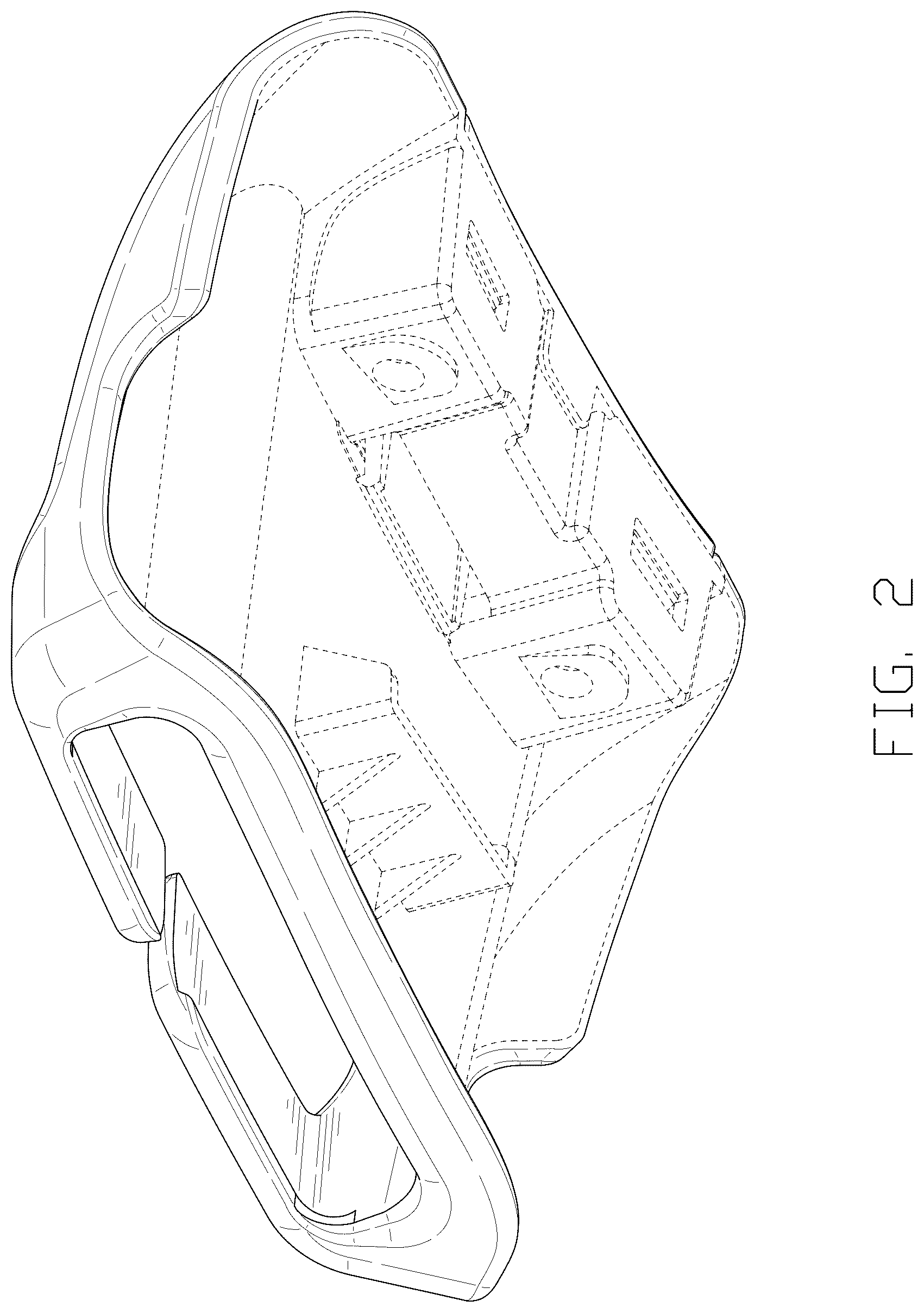 Patent USD1044588 Figure 2 – Car seat belt buckle