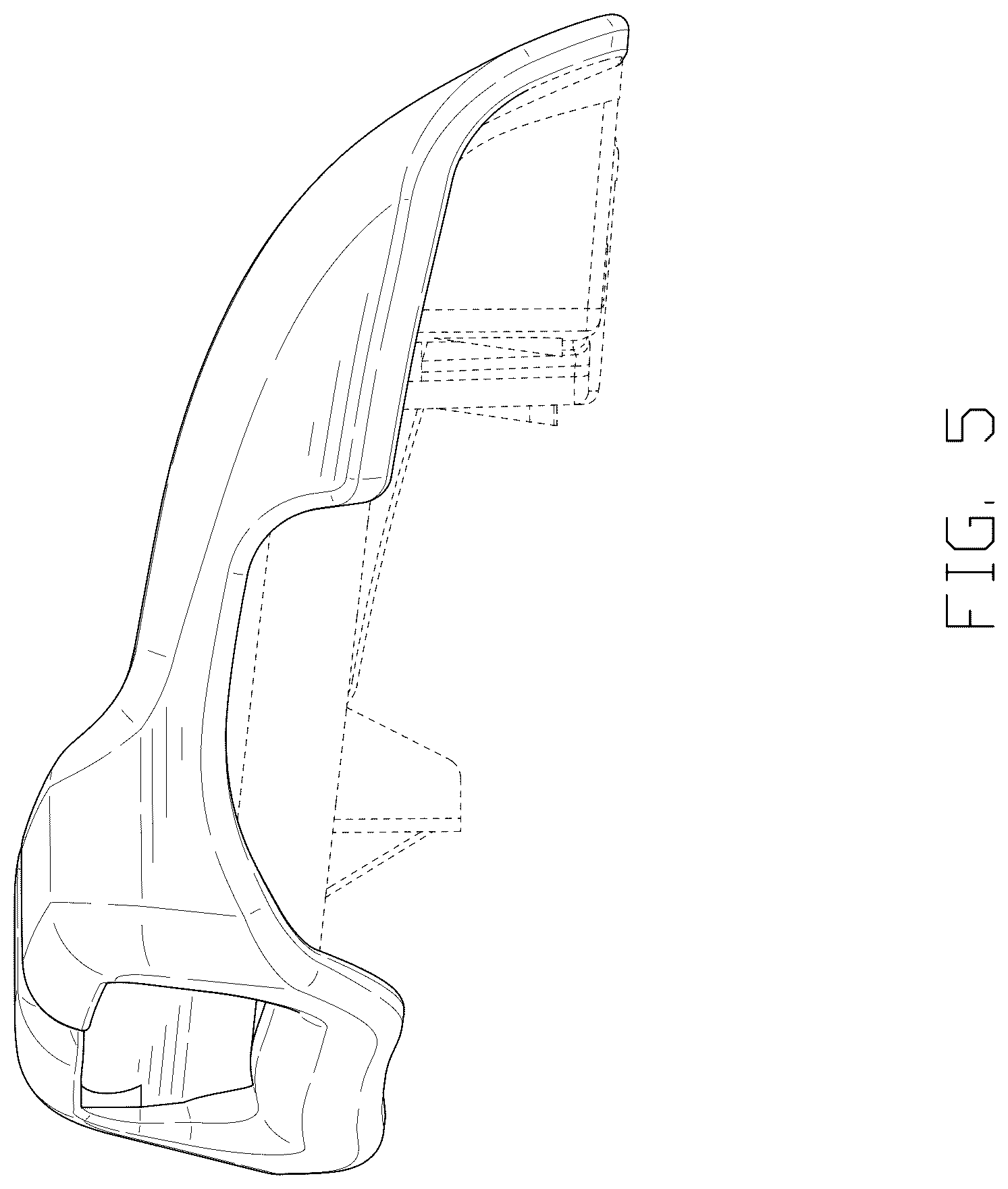 Patent USD1044588 Figure 5 – Car seat belt buckle