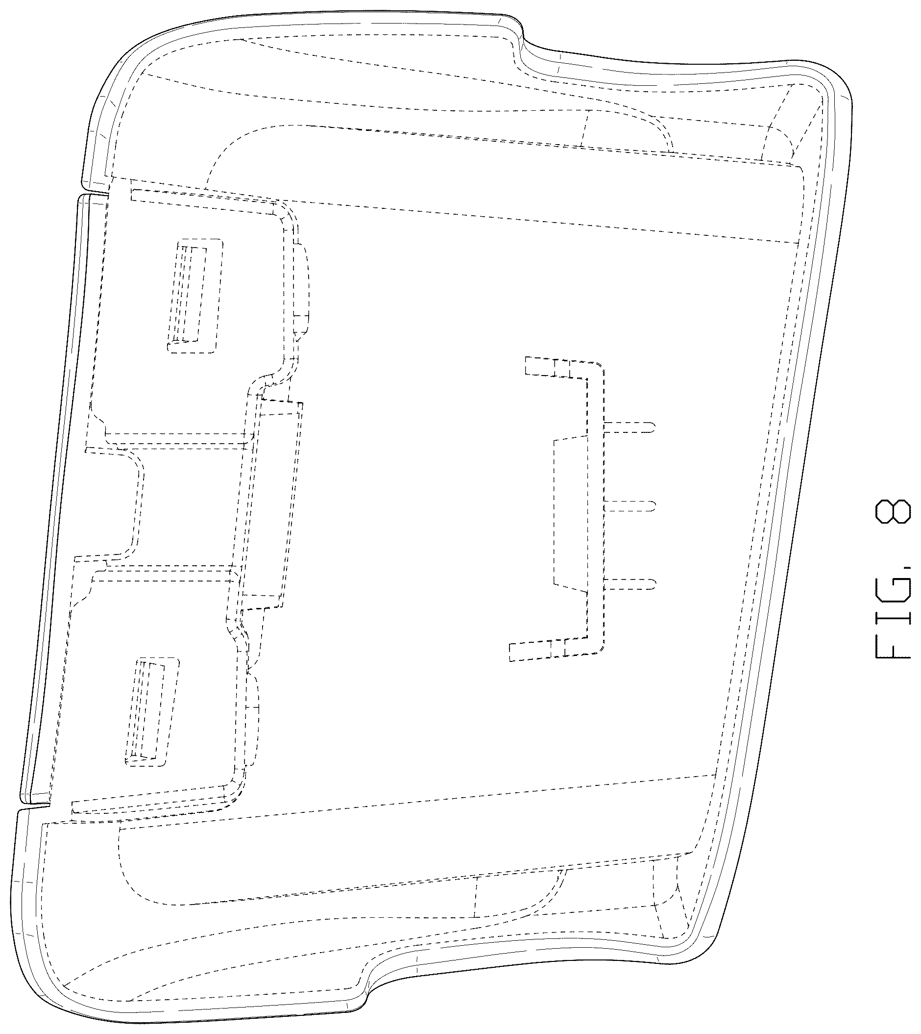 Patent USD1044588 Figure 8 – Car seat belt buckle