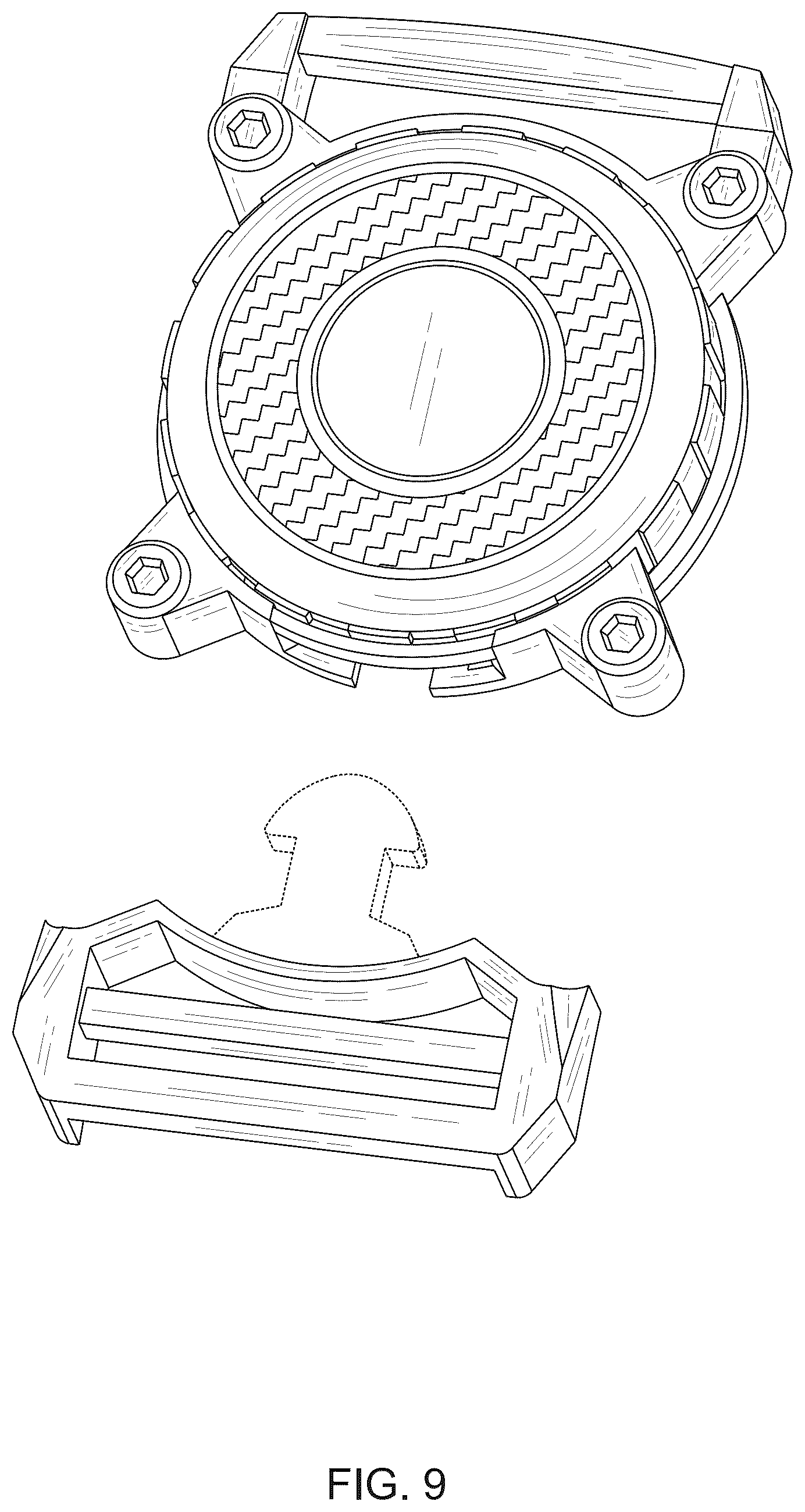 Patent USD1044592 Figure 9 – Belt buckle