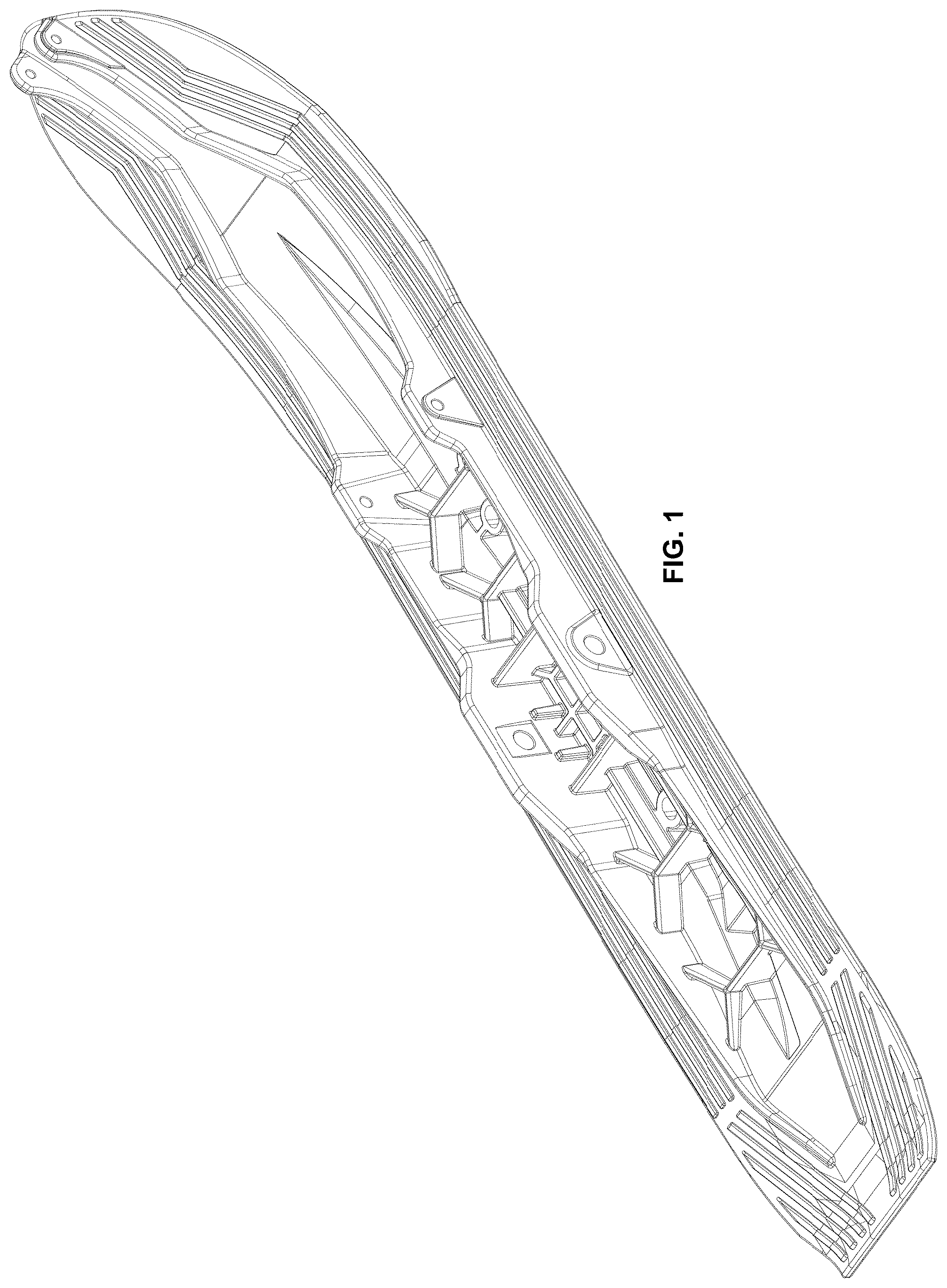 Patent USD1044593 Figure 1 – Ski of a vehicle