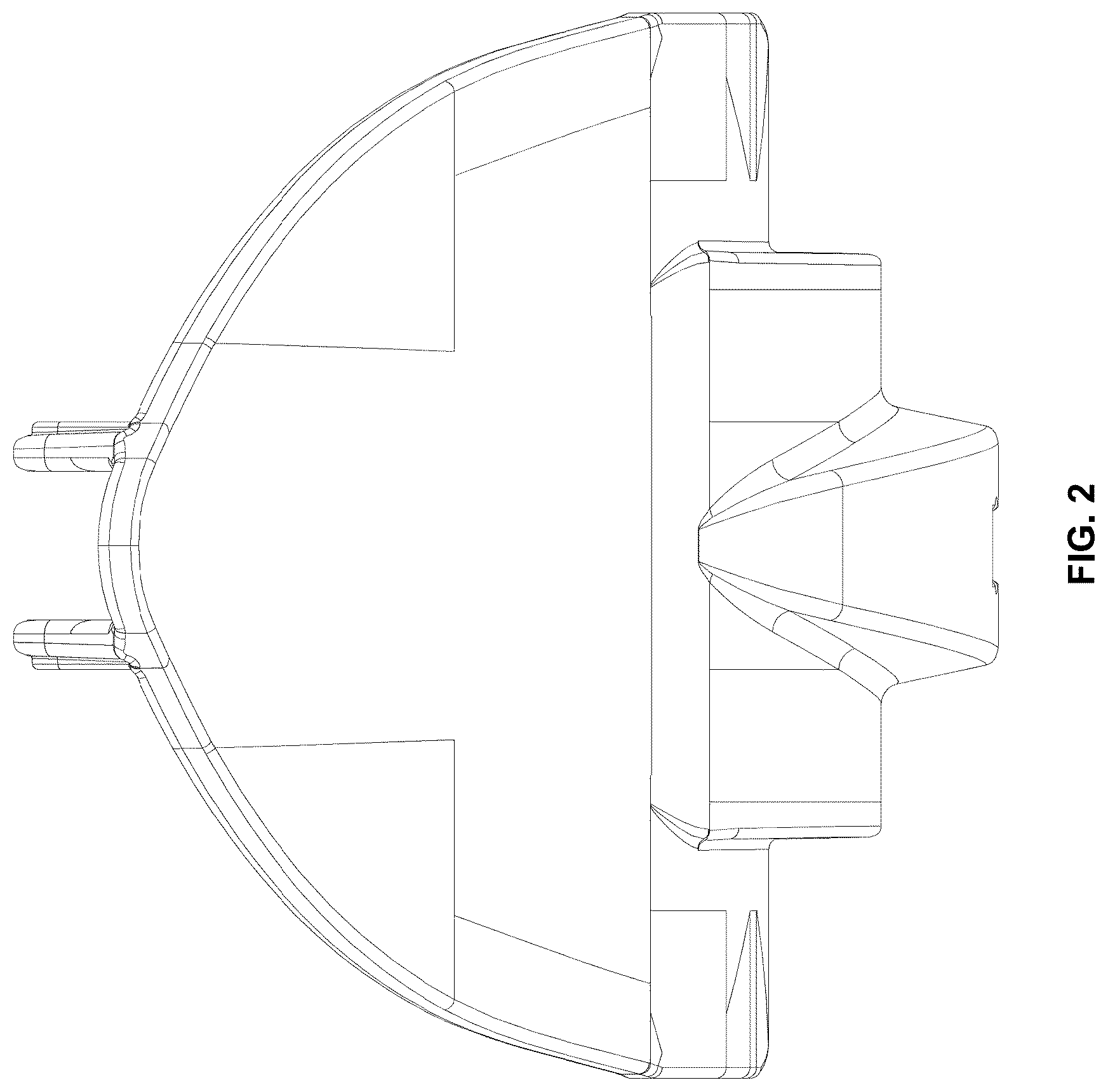 Patent USD1044593 Figure 2 – Ski of a vehicle