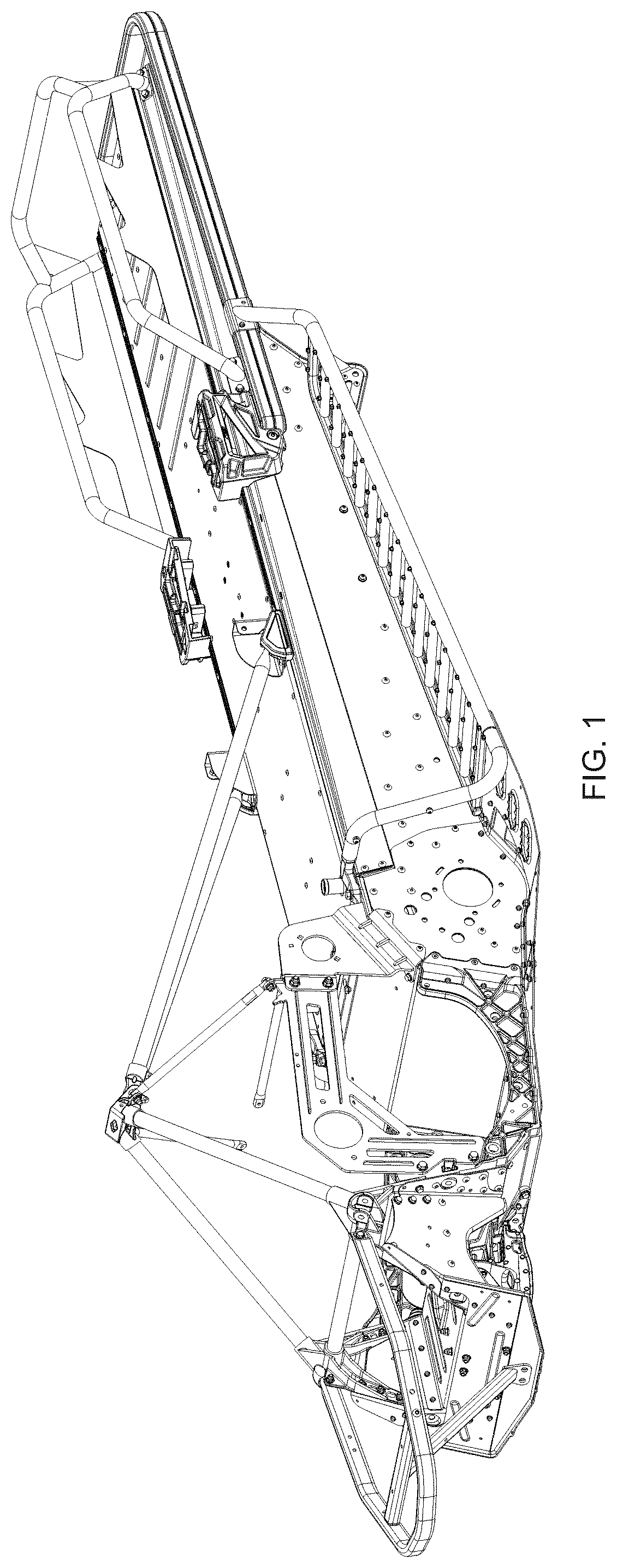 Patent USD1044594 Figure 1 – Snowmobile frame