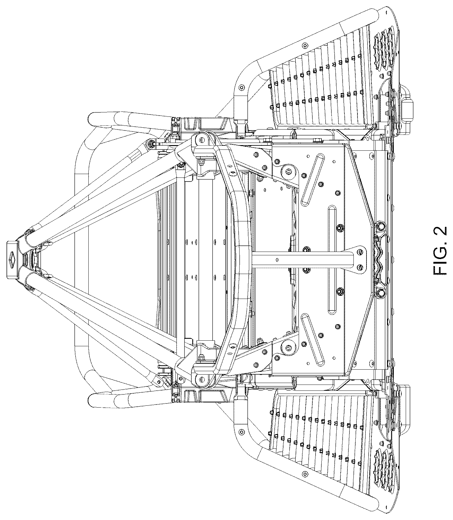 Patent USD1044594 Figure 2 – Snowmobile frame