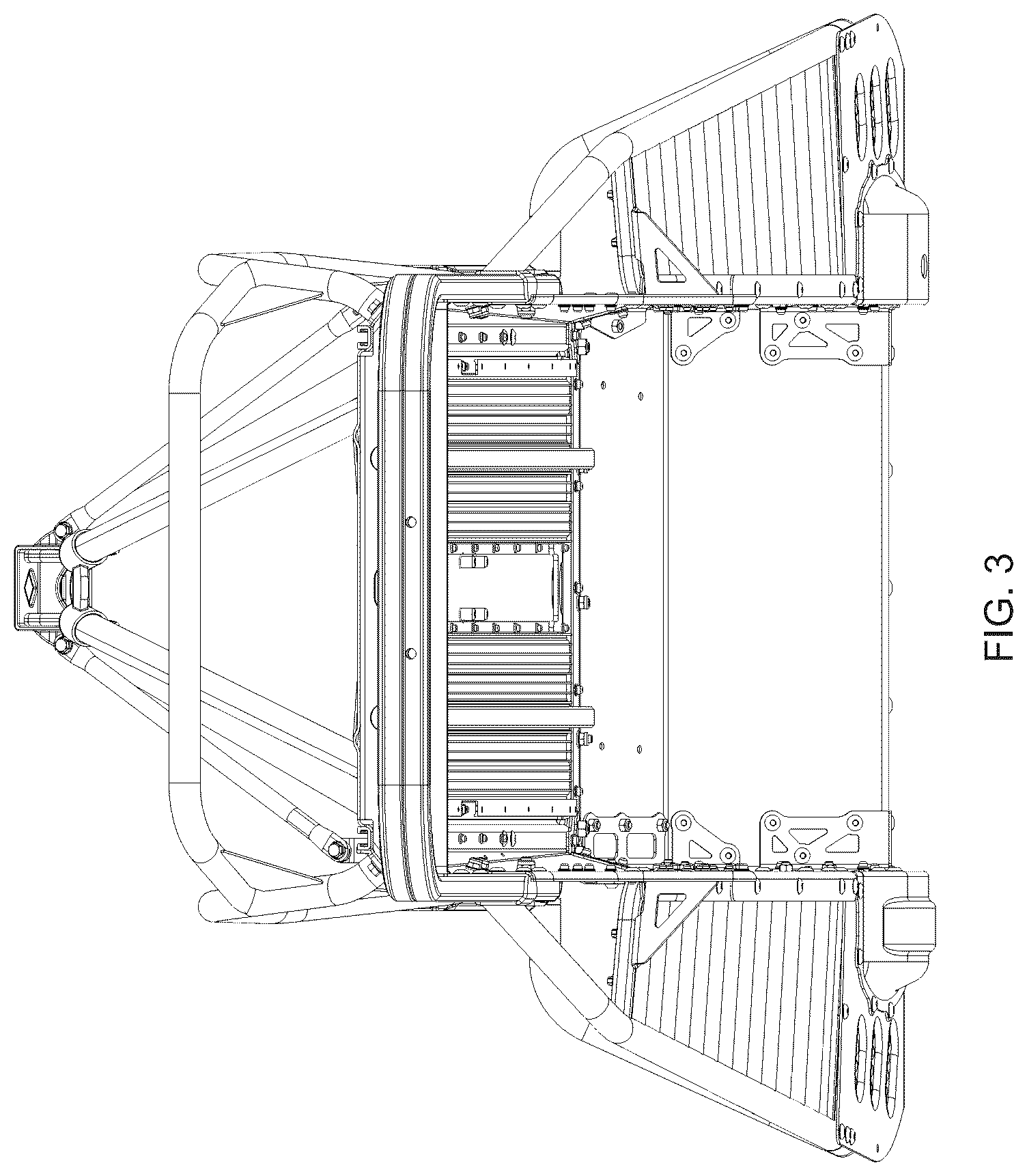 Patent USD1044594 Figure 3 – Snowmobile frame