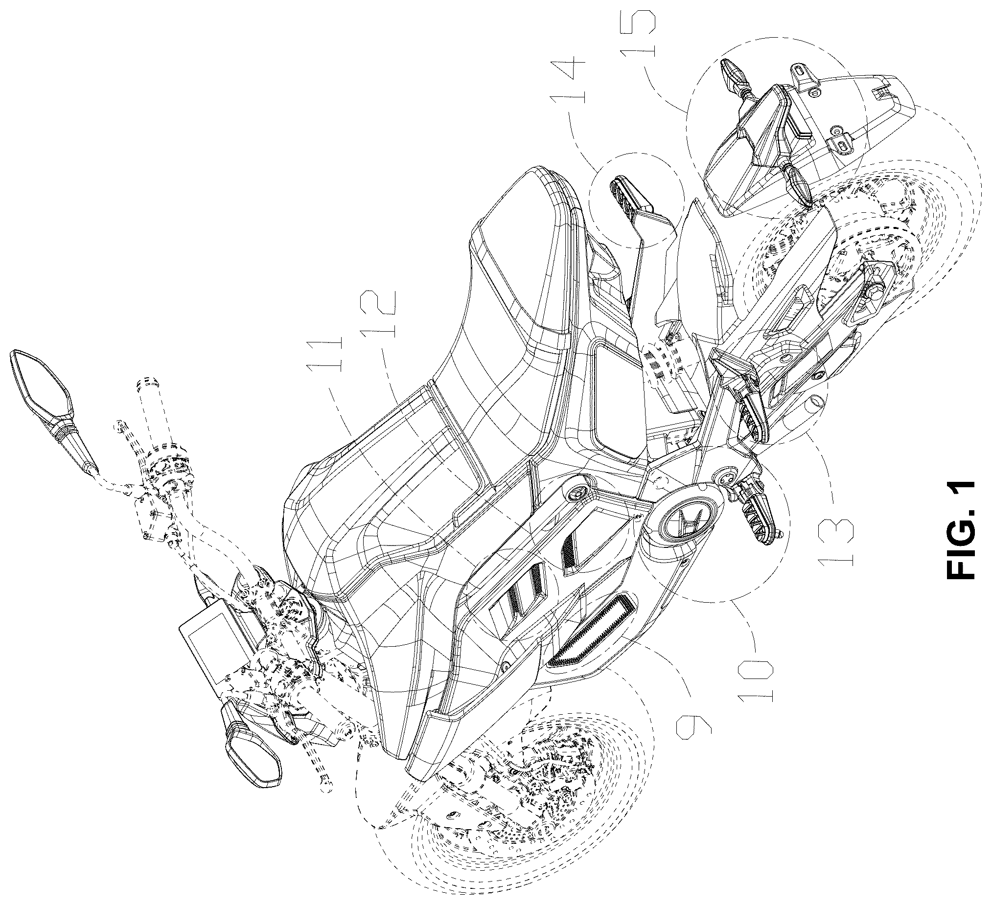 Patent USD1044603 Figure 1 – Motorcycle